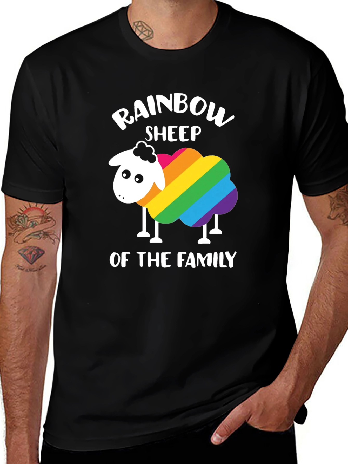 Variant 25 of Rainbow Sheep of the Family T-Shirt LGBT Pride