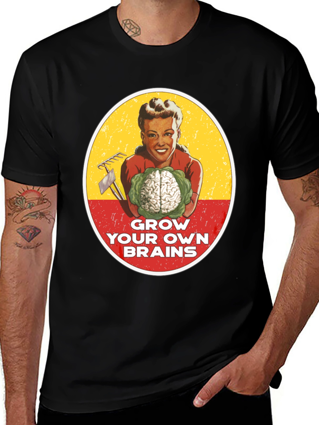 Variant 27 of Grow Your Own Brains T-Shirt - Quirky Tee
