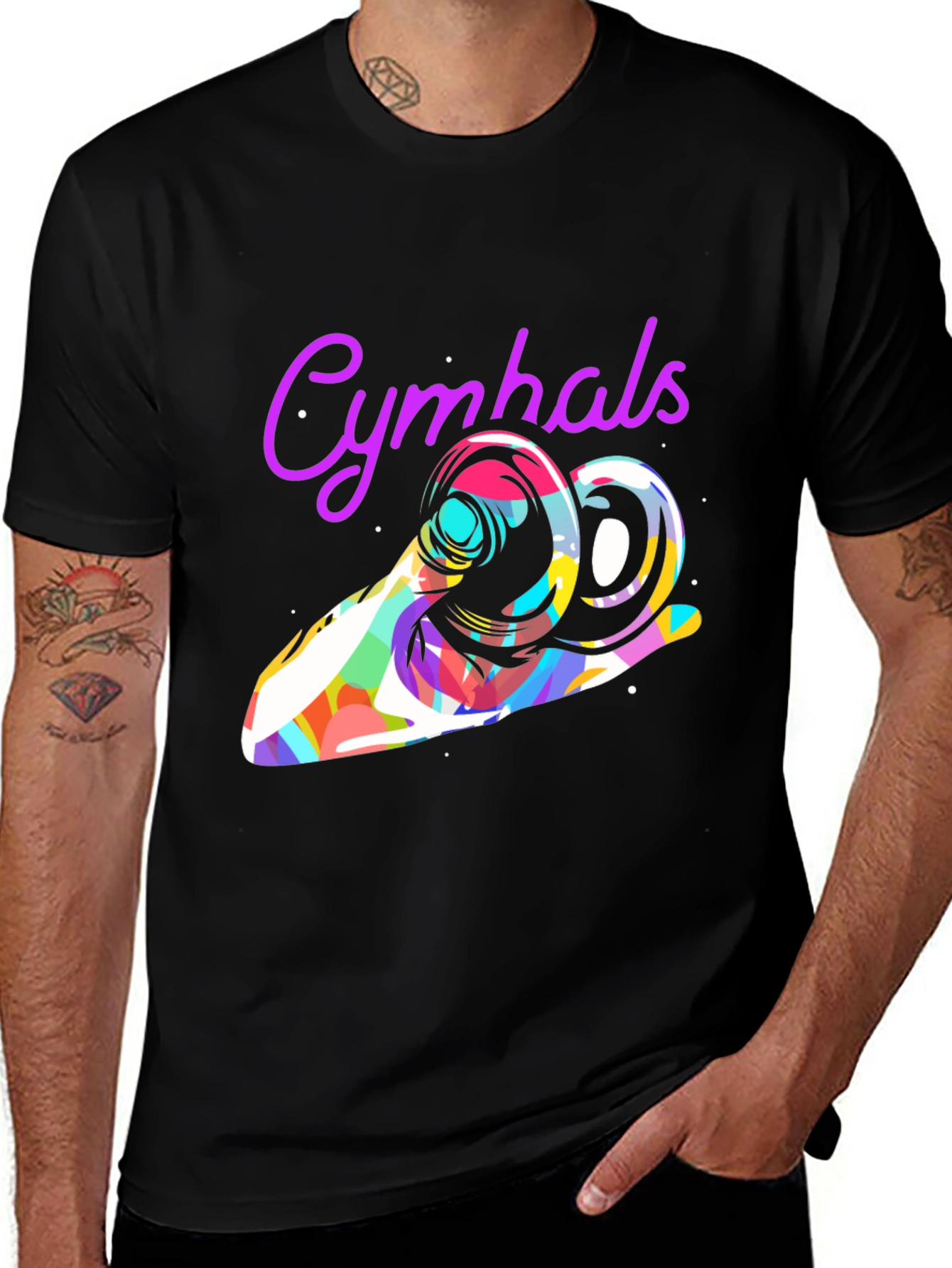 Variant 3 of Cymbal T-Shirt - Colorful Music Graphic Tee