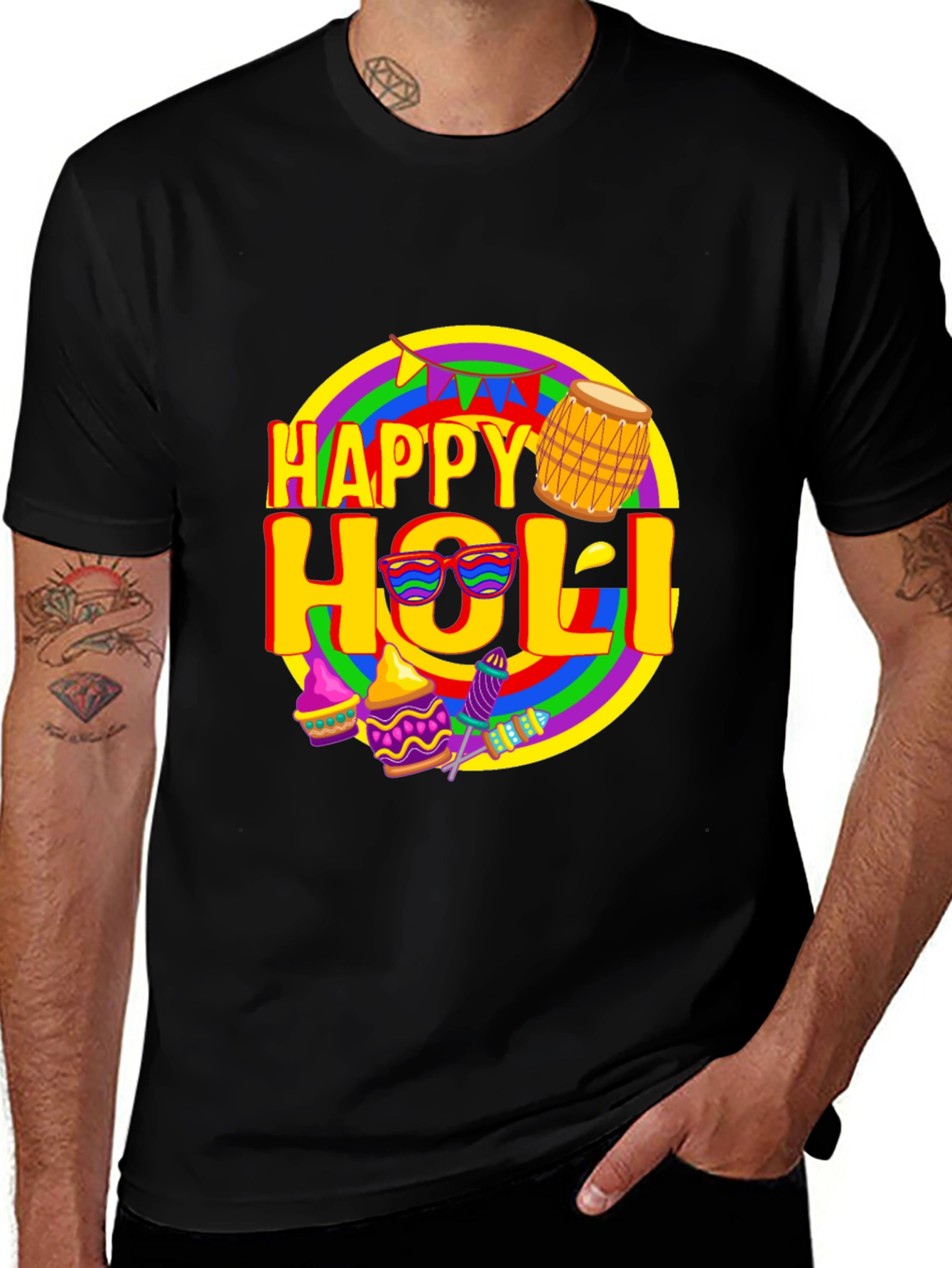 Happy Holi Graphic T-Shirt - Celebrate with Style