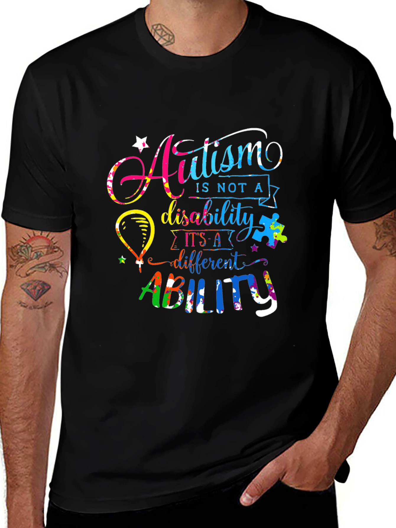 Autism Awareness T-Shirt - Ability, Not Disability