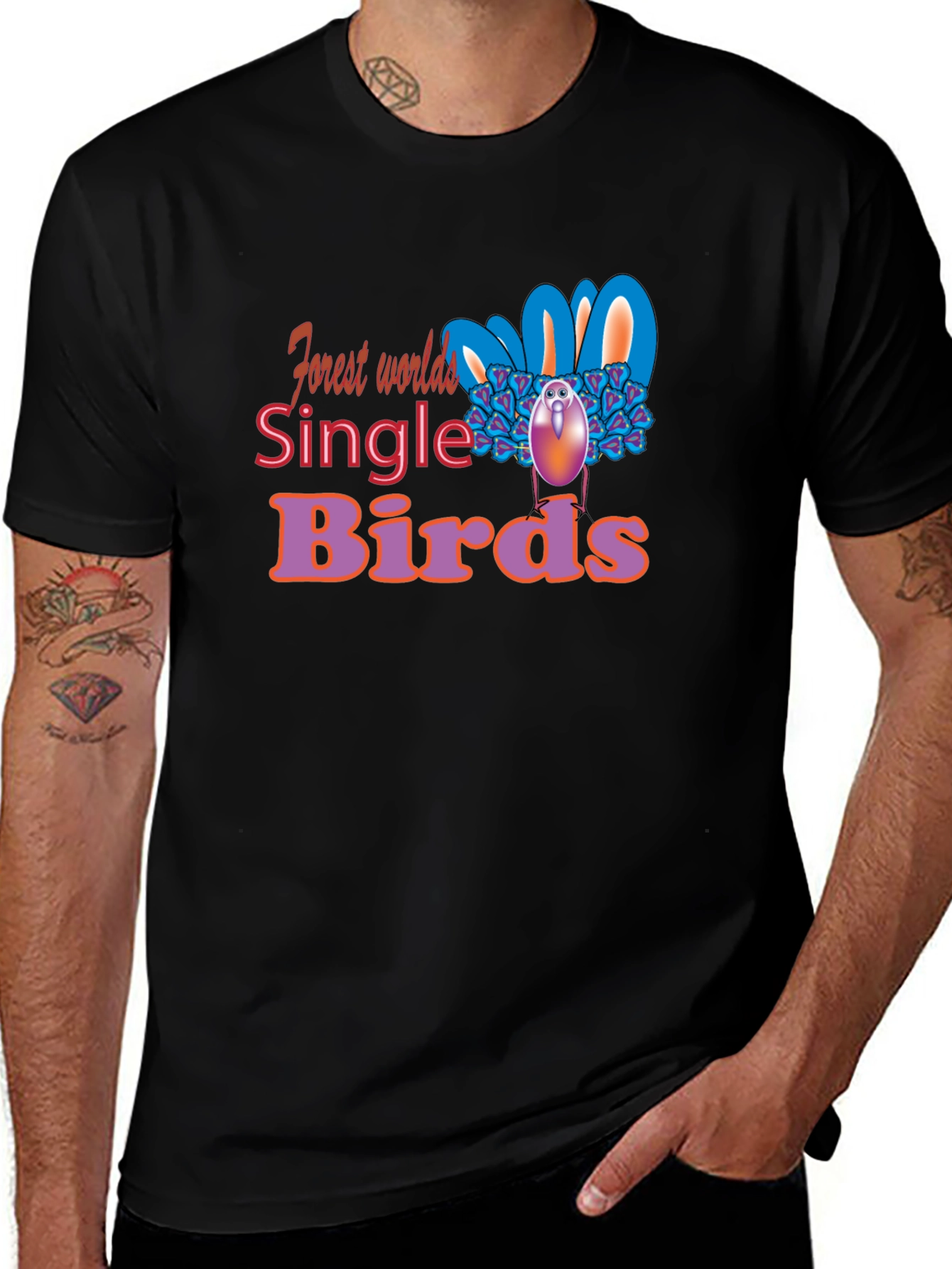 Variant 25 of Forest World Single Birds Graphic Tee