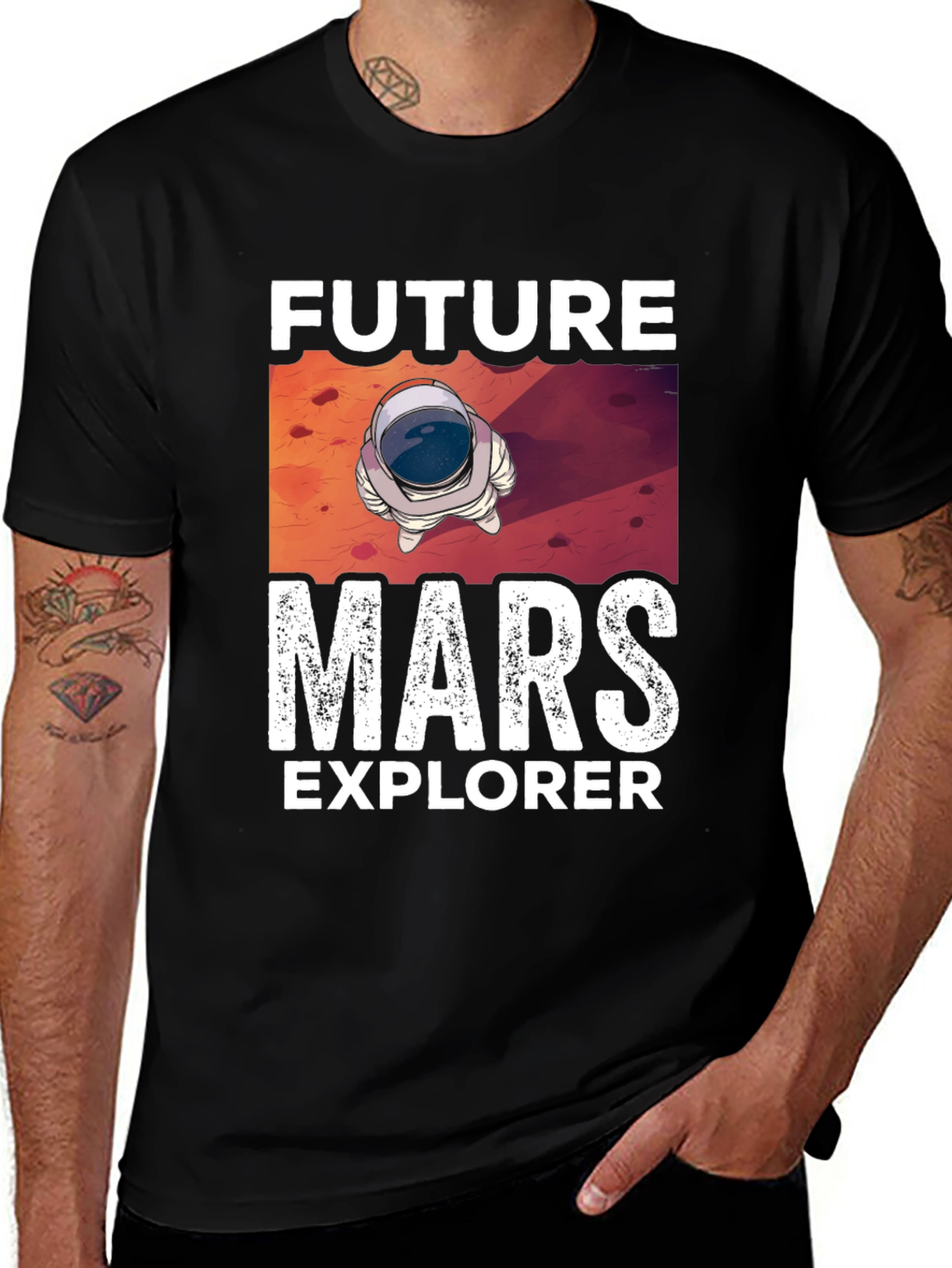 Future Mars Explorer Graphic Tee