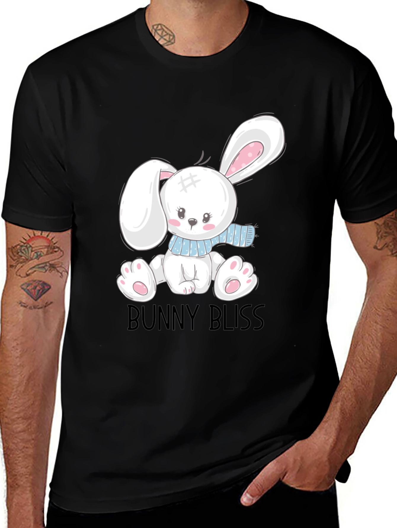 Variant 11 of Bunny Bliss T-Shirt - Cute Cartoon Graphic Tee