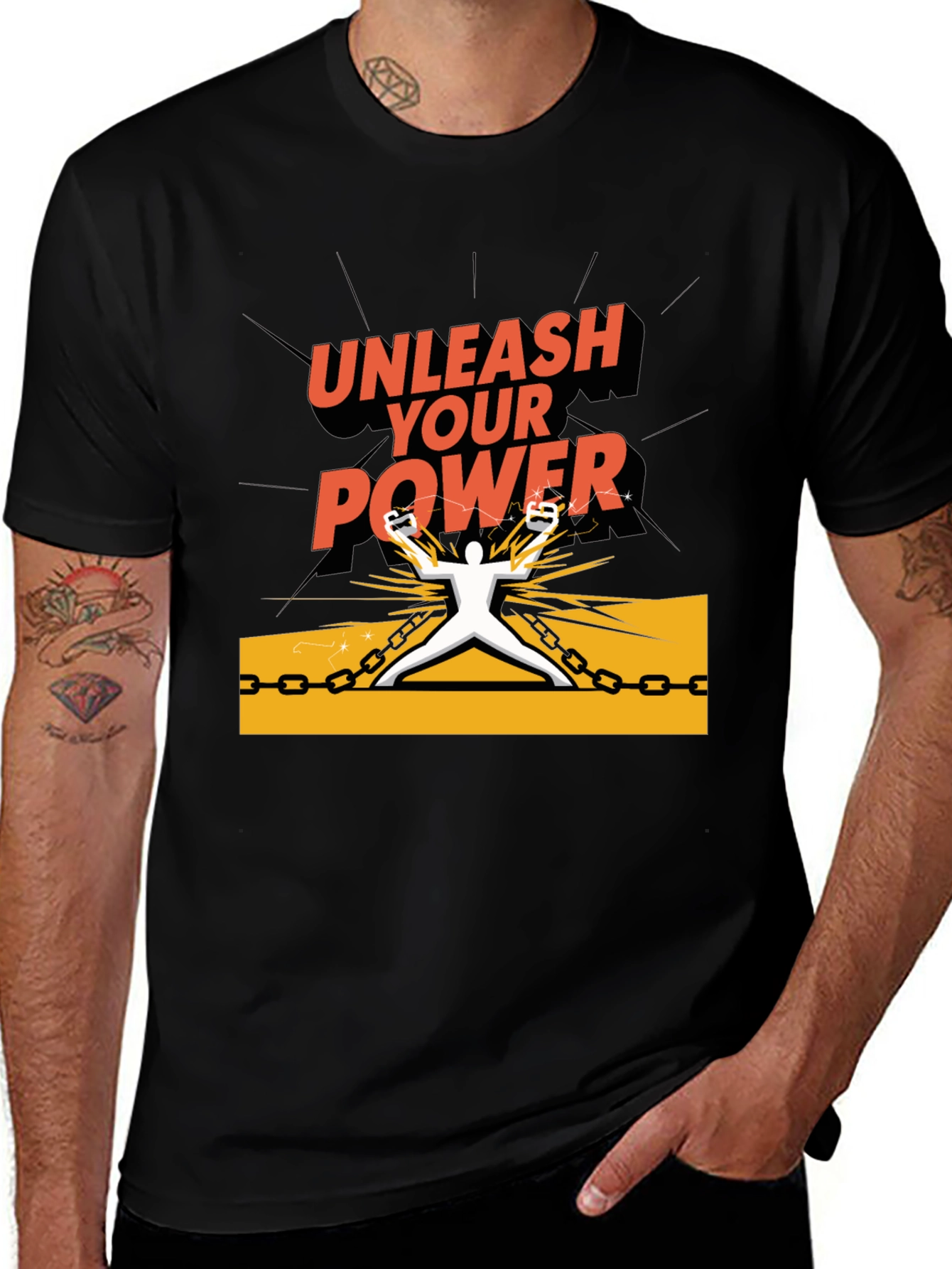 Unleash Your Power Graphic Tee - Black