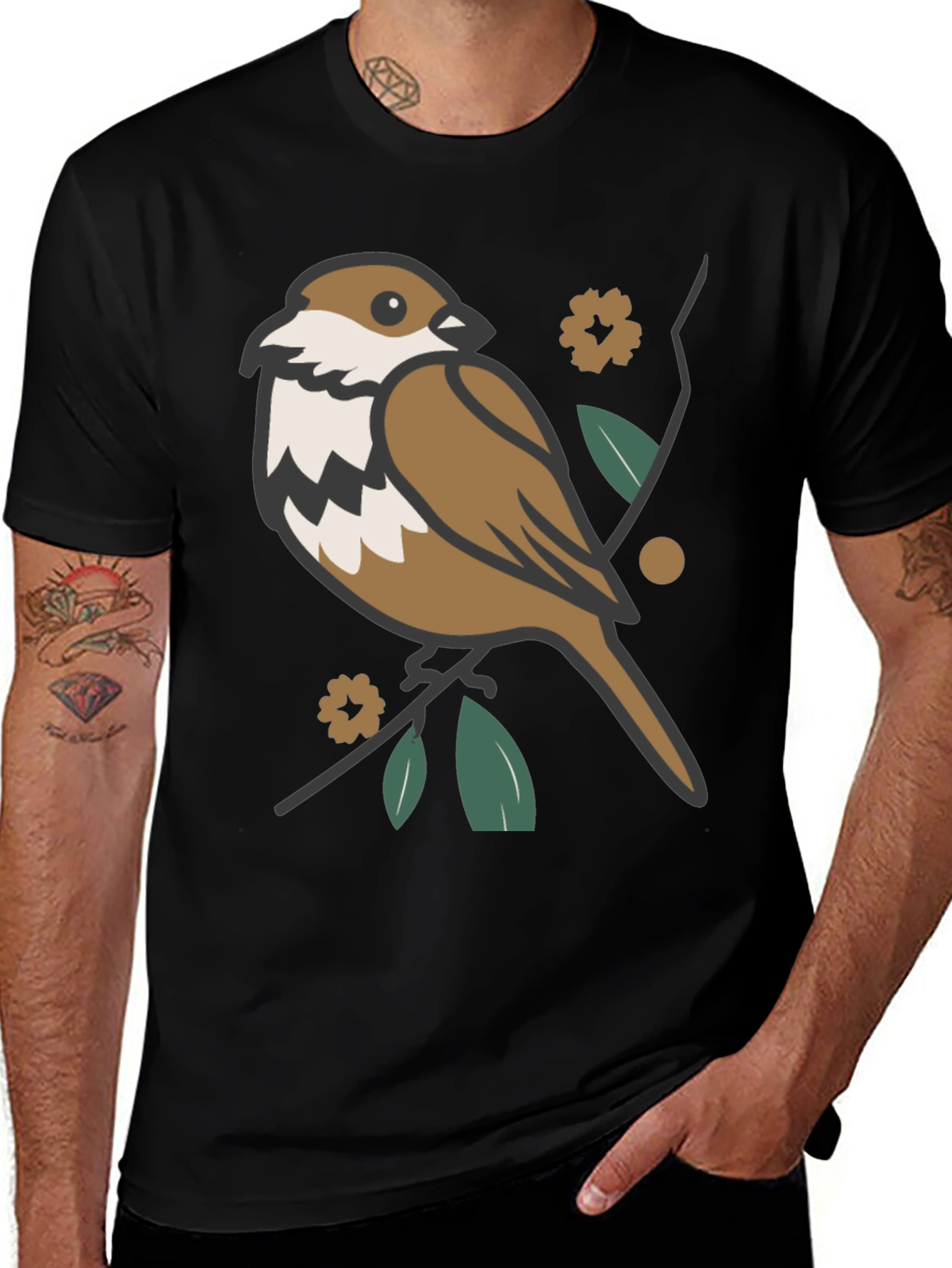 Variant 21 of Bird & Branch Graphic T-Shirt - Casual Style
