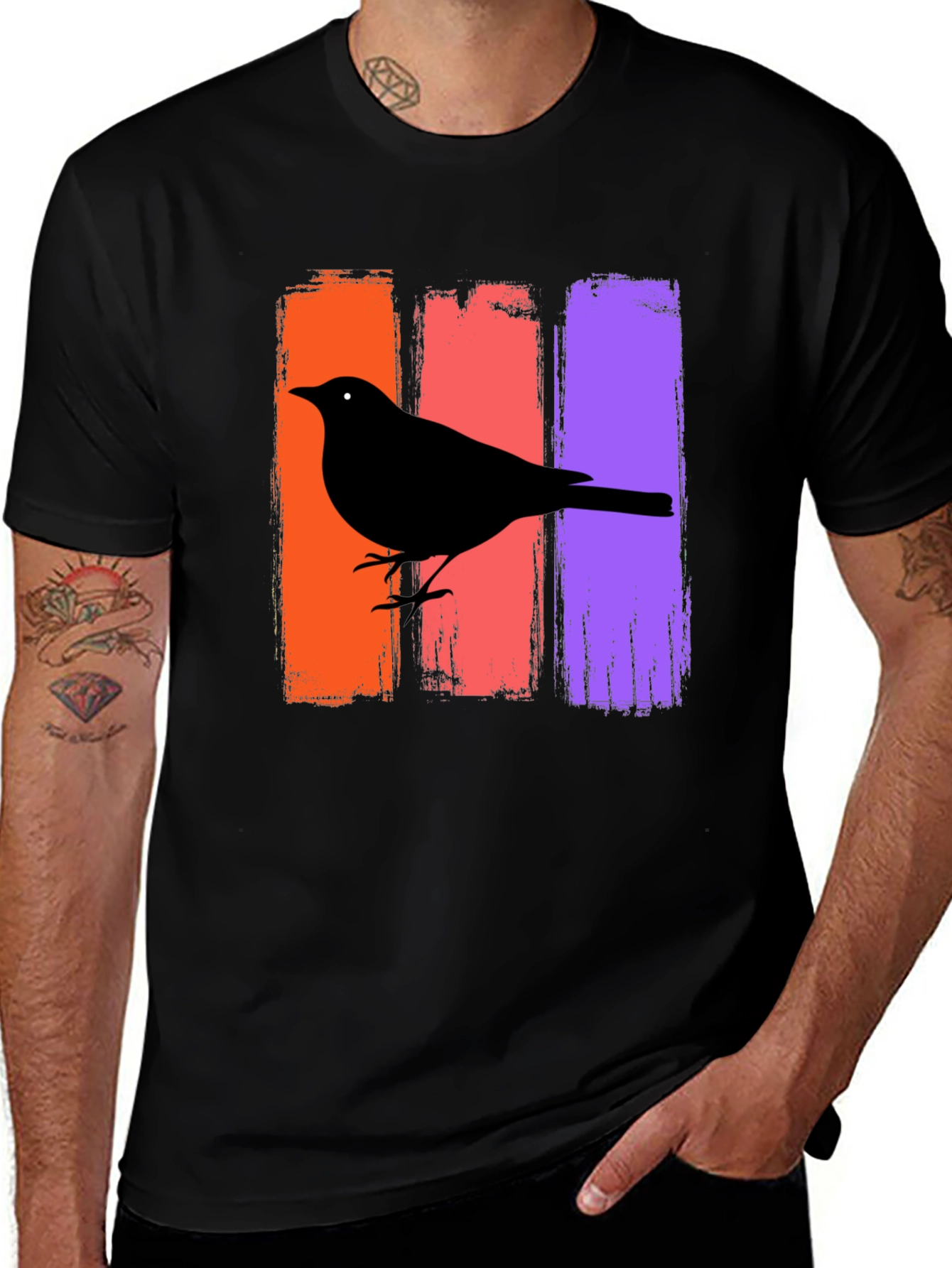 Variant 19 of Men's Bird Silhouette Graphic Tee