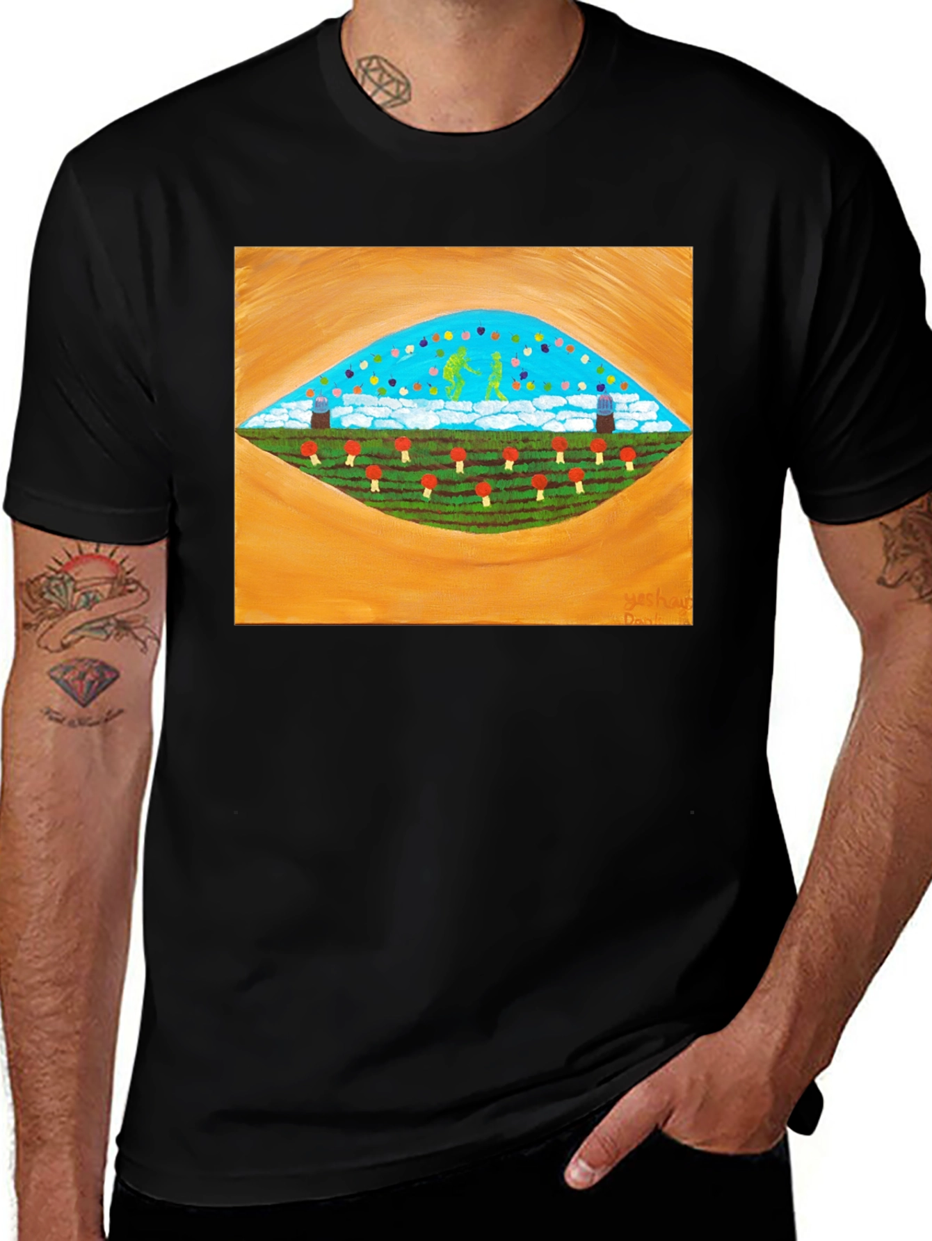 Variant 22 of Surreal Landscape Graphic Tee - Stylish Comfort