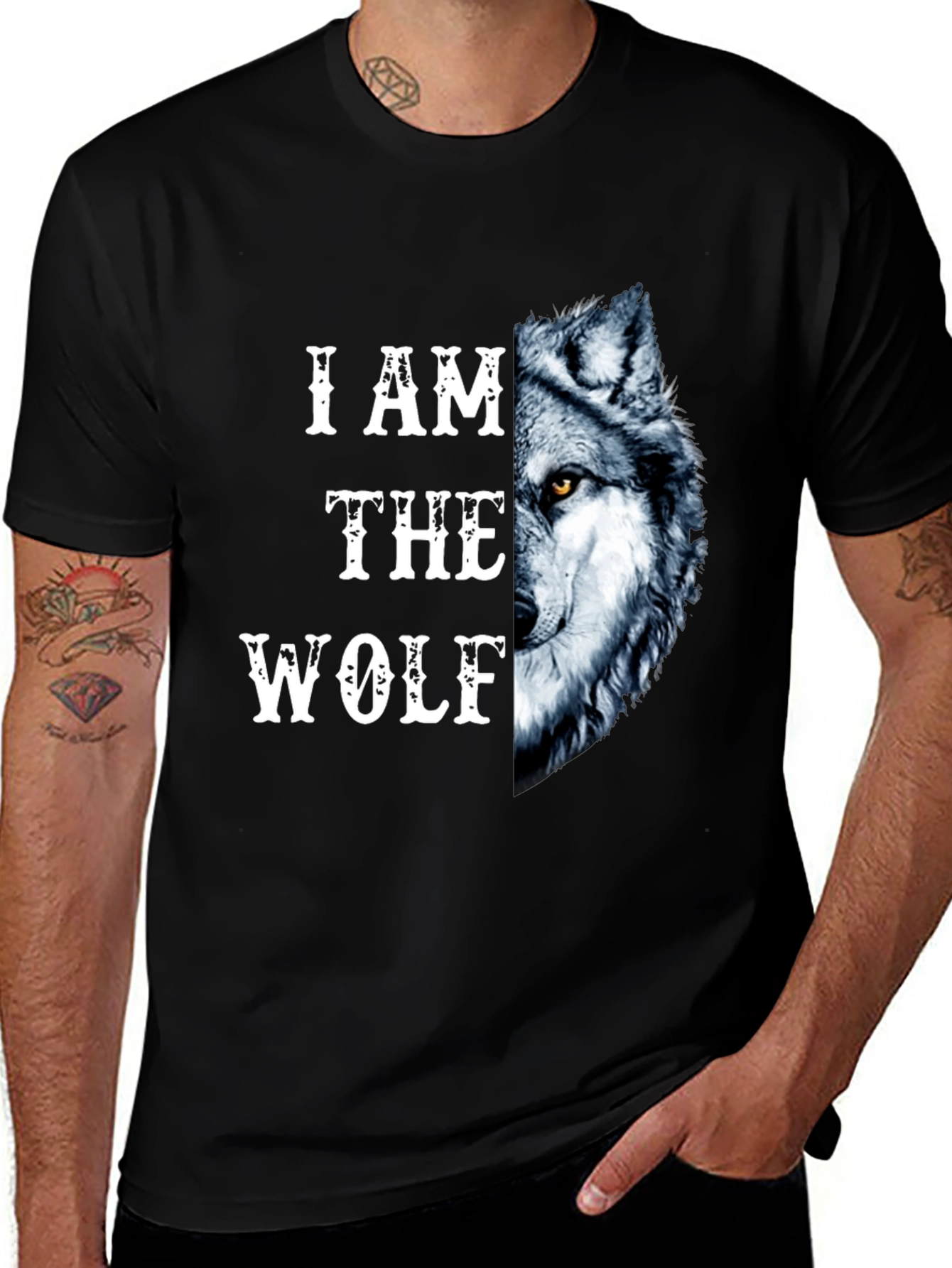Variant 20 of I Am The Wolf Graphic Print T-Shirt