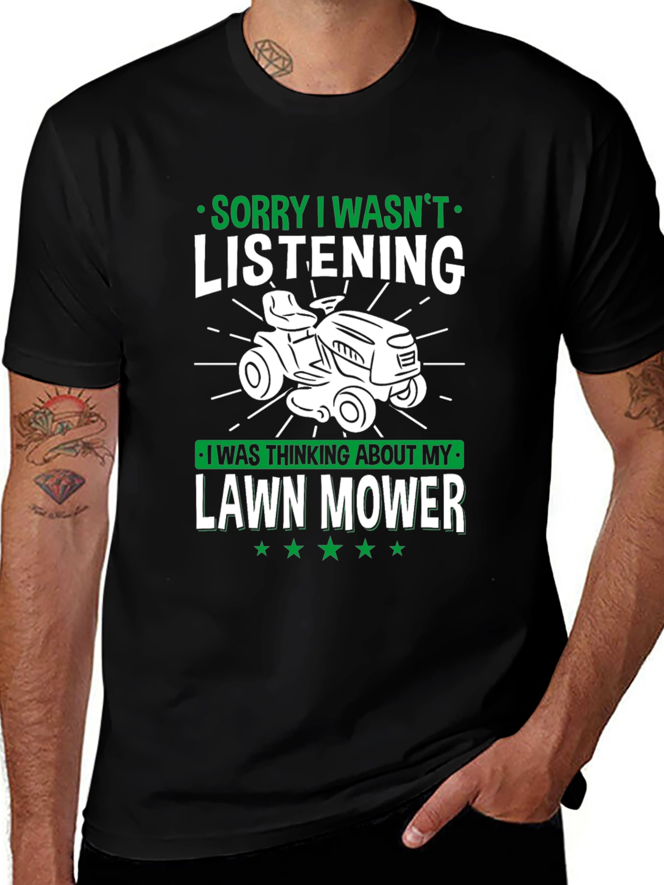 Variant 20 of Lawn Mower T-Shirt - Sorry Wasn't Listening