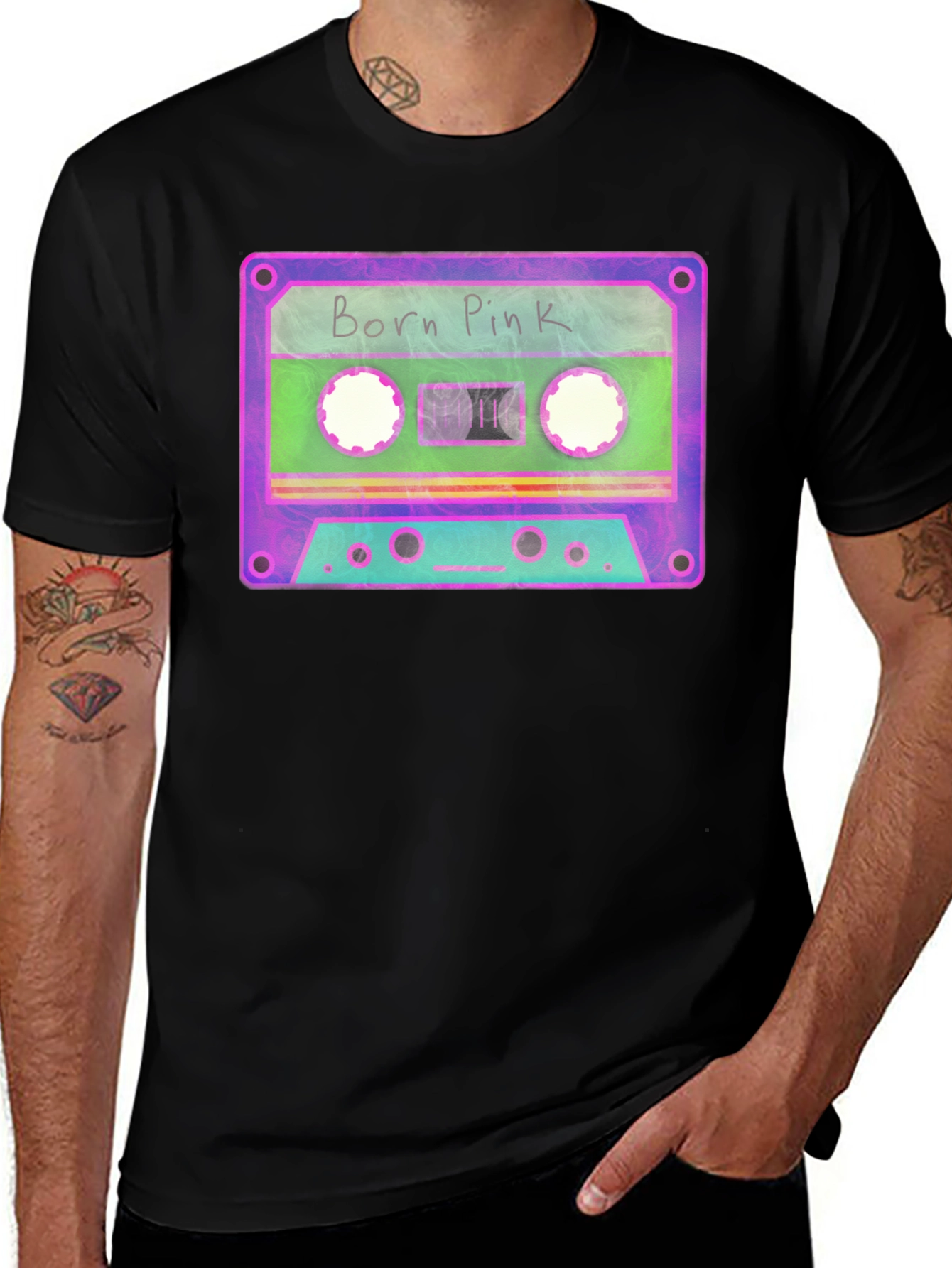 Variant 14 of Born Pink Cassette Graphic Tee - Retro Style