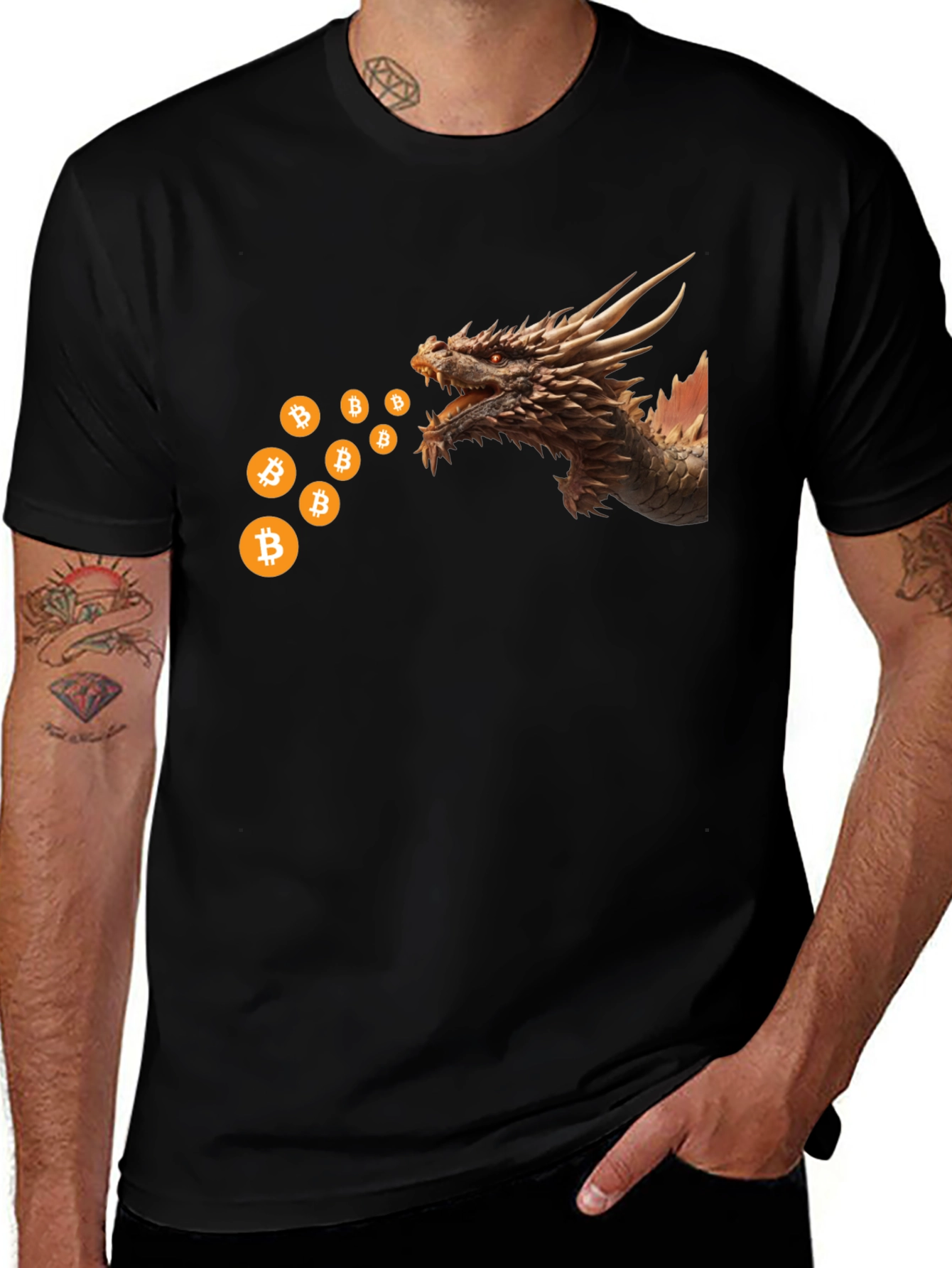 Dragon Bitcoin Graphic T-Shirt