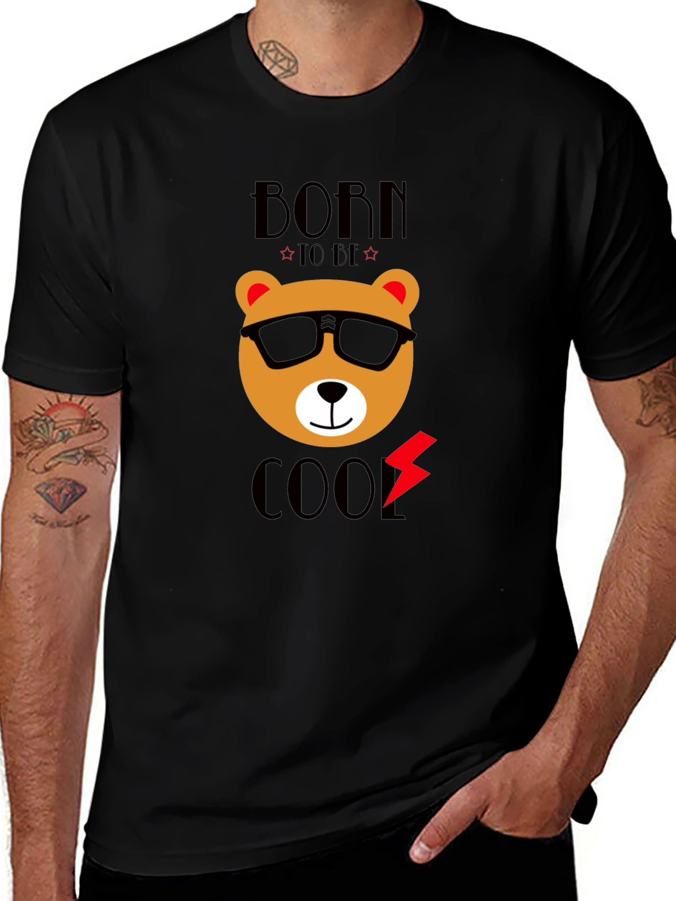 Variant 9 of Born to Be Cool Bear Graphic T-Shirt