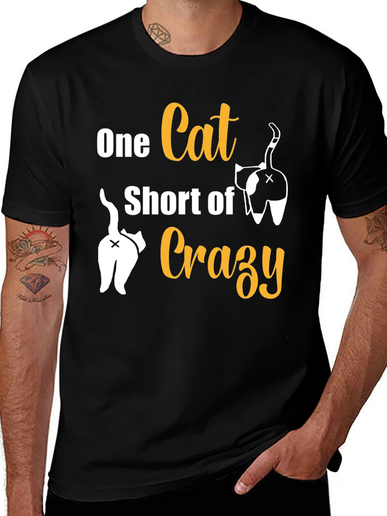 Variant 13 of One Cat Short of Crazy T-Shirt
