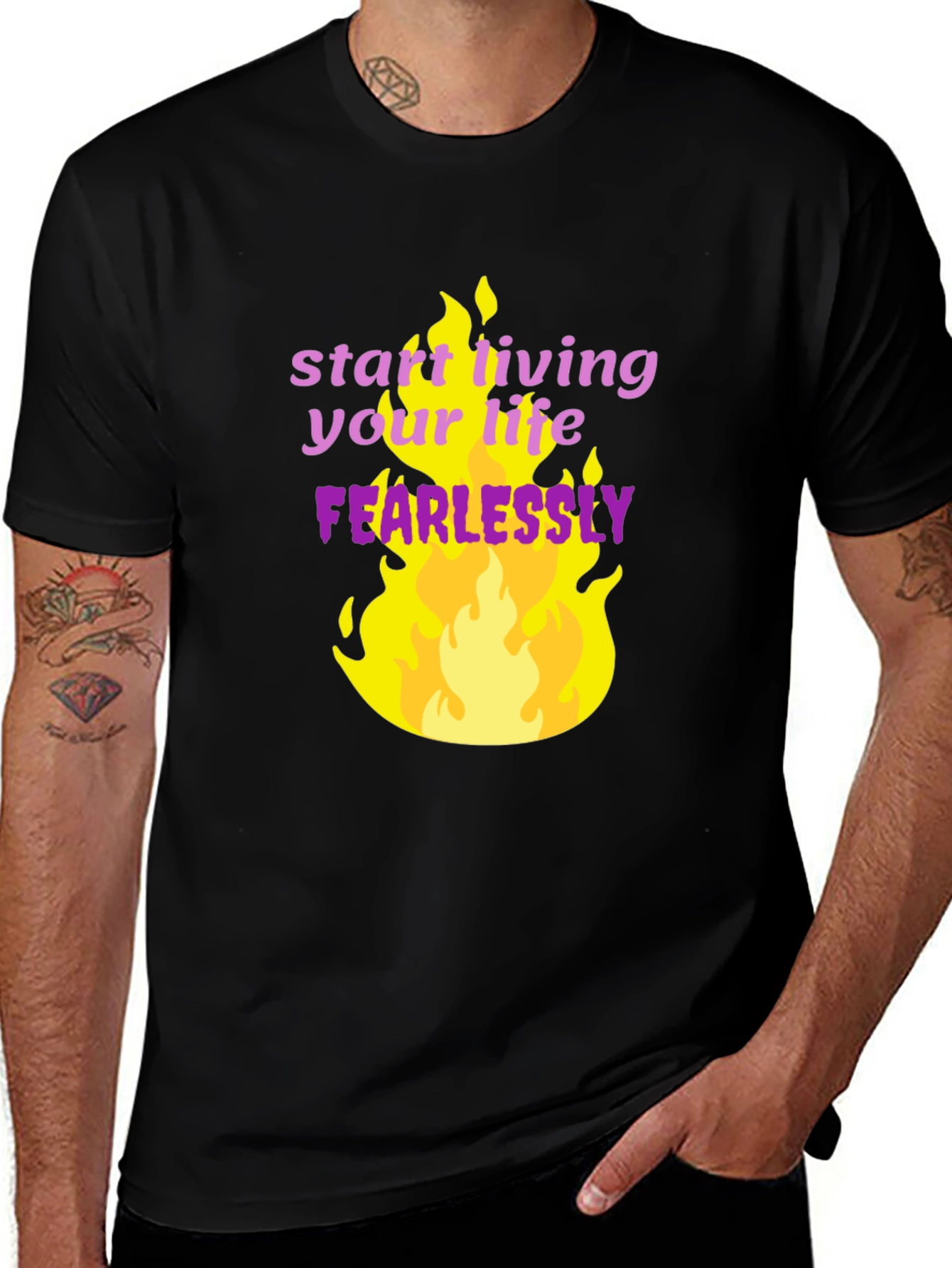 Variant 17 of Fearlessly Living Graphic Tee