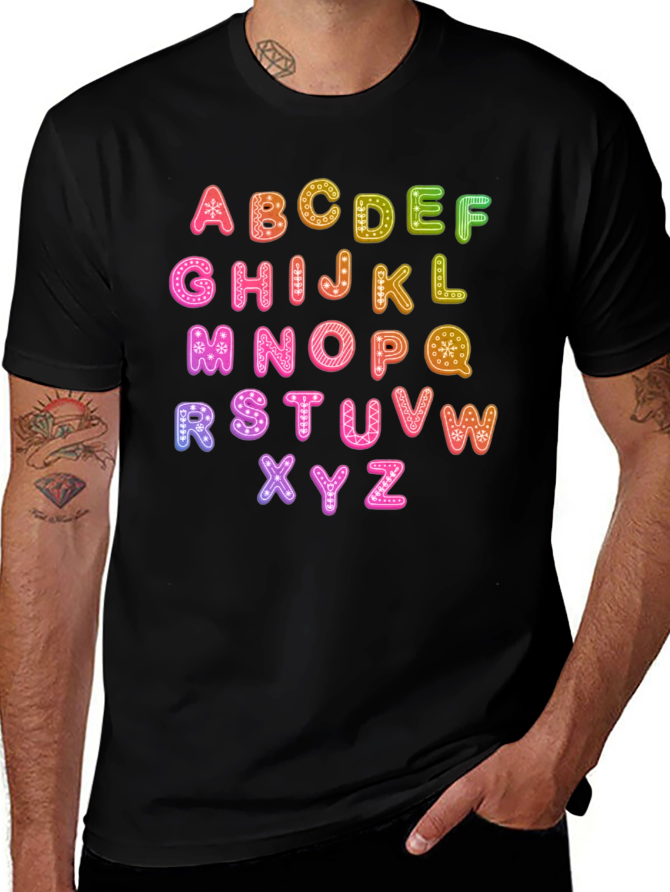 Alphabet T-Shirt - Colorful Letter Design