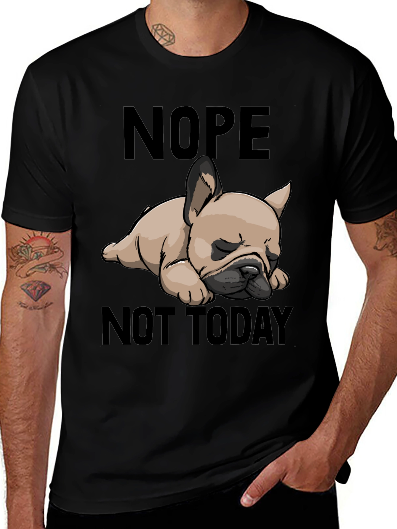 Variant 5 of Nope, Not Today Bulldog Graphic Tee