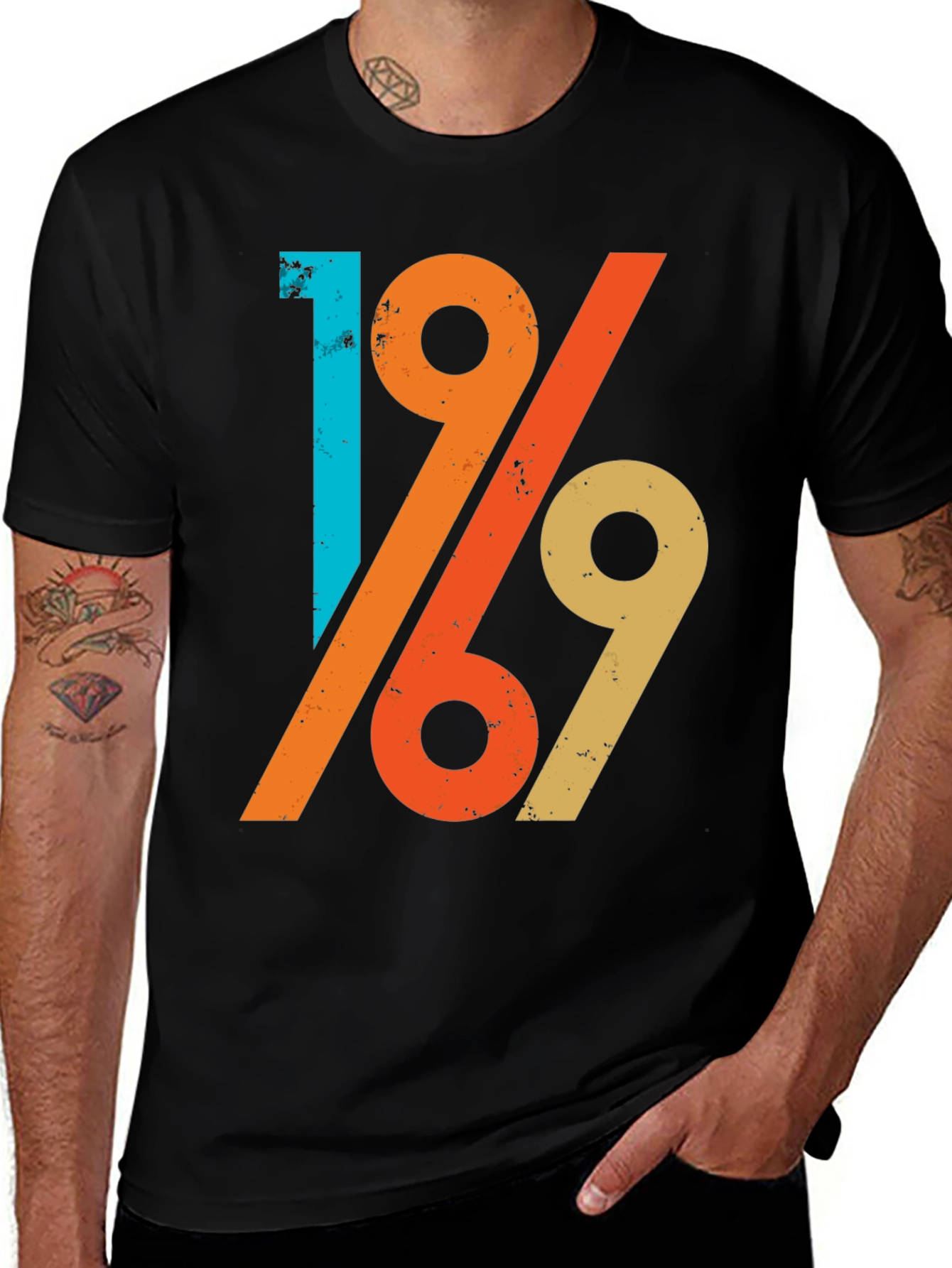 Variant 21 of Retro 1969 Style Graphic T-Shirt