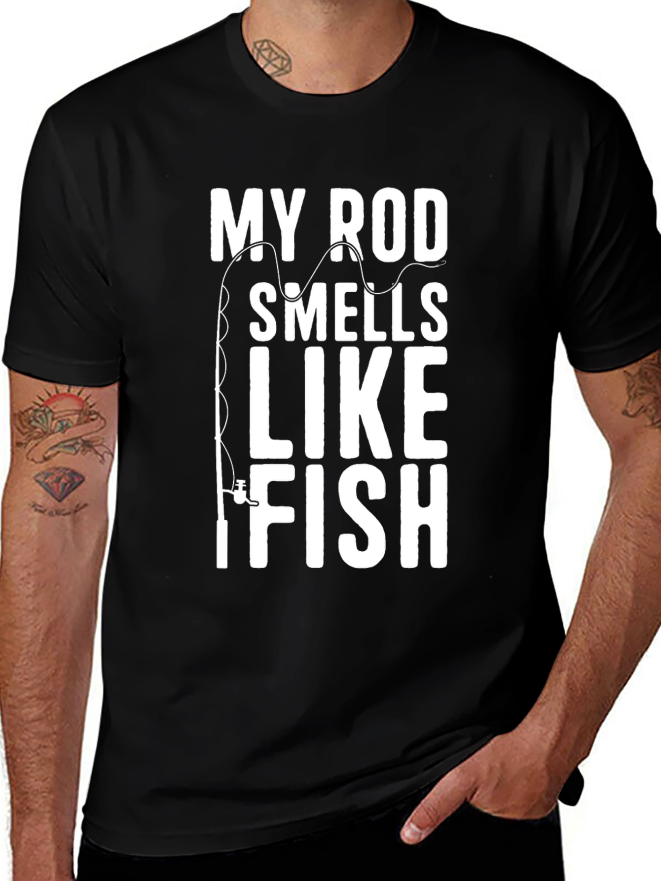 Variant 28 of My Rod Smells Like Fish T-Shirt Fishing Lover Humor