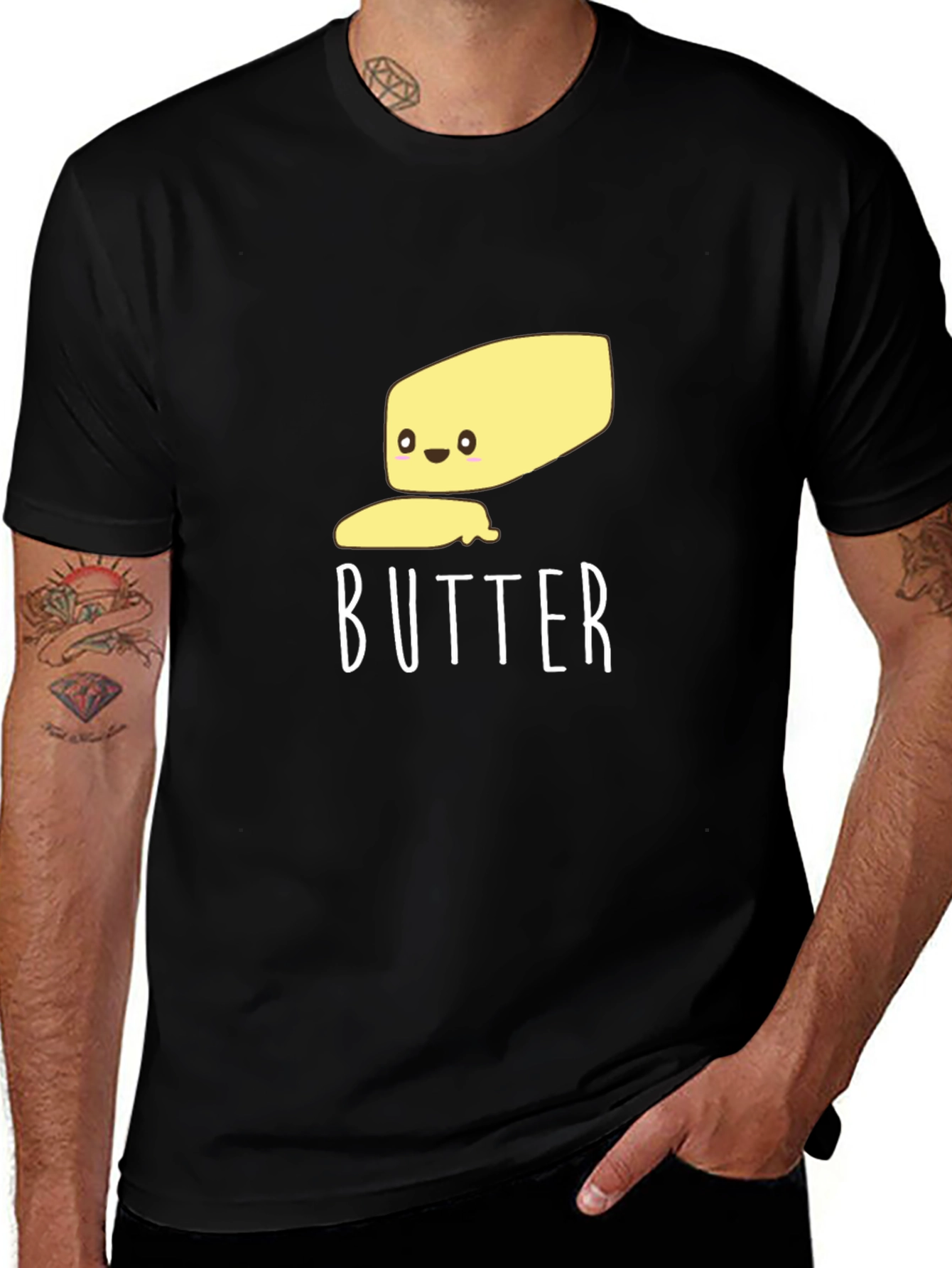 Variant 26 of Butter Graphic Print Black T-Shirt