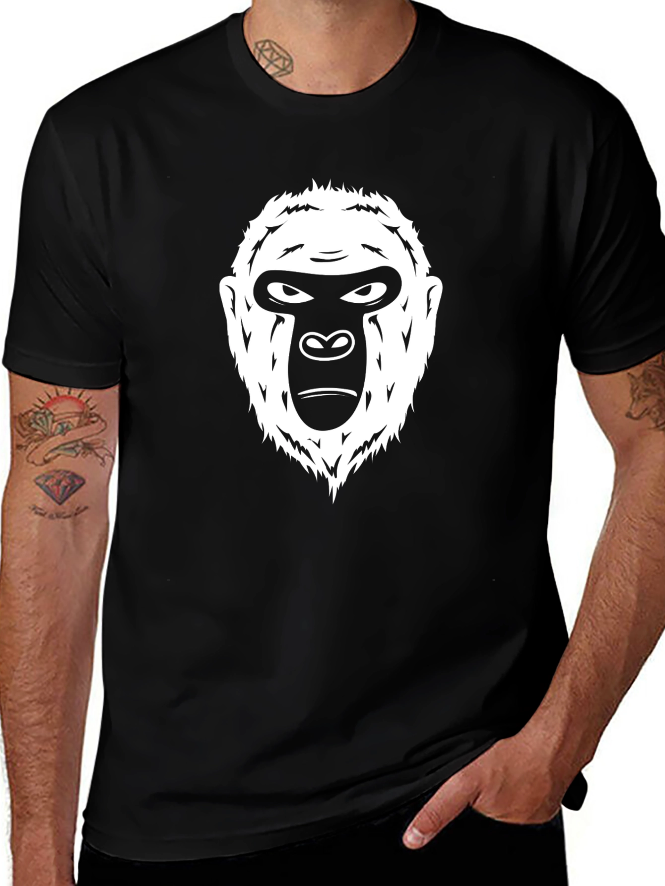 Variant 17 of Black Gorilla Graphic T-Shirt