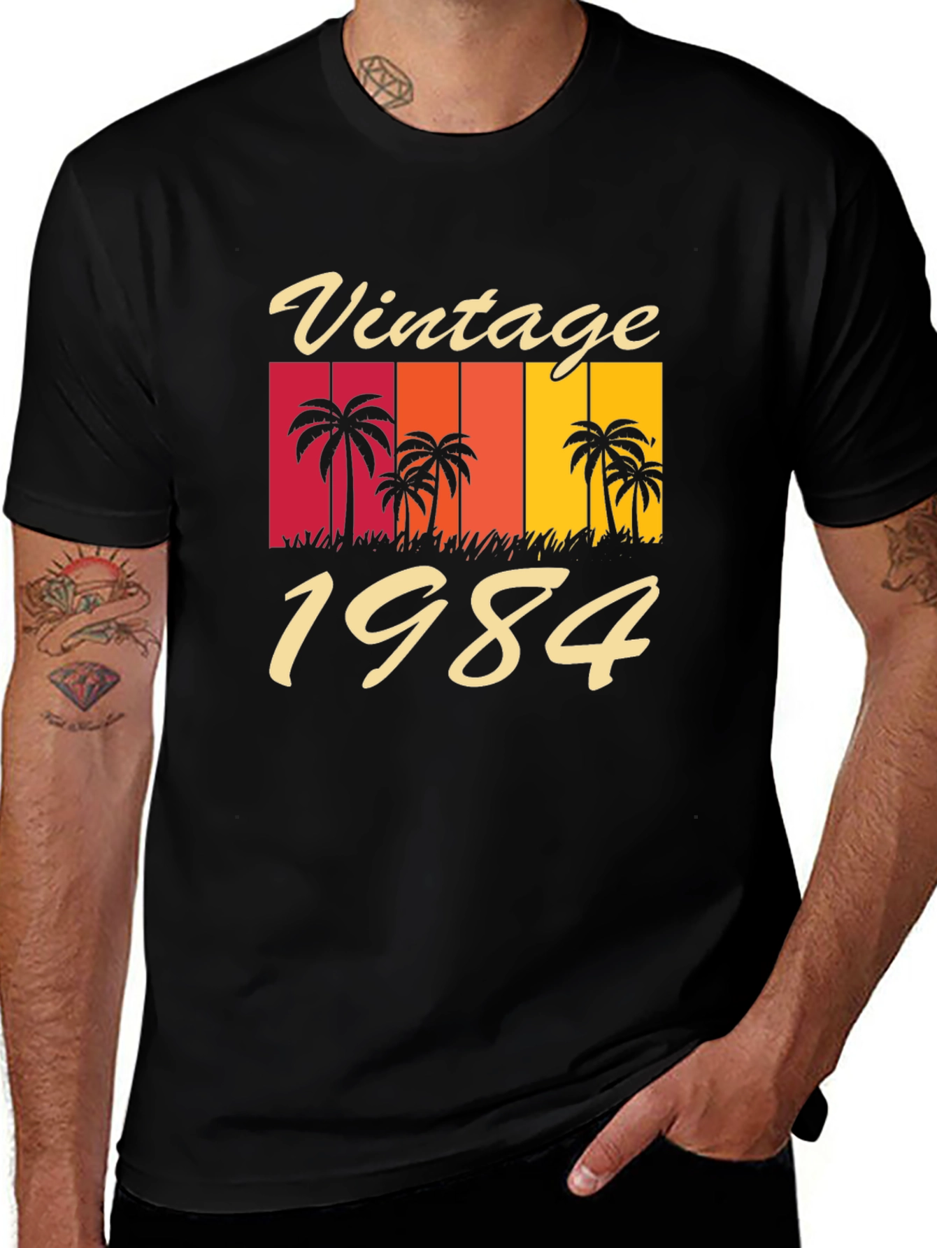 Variant 9 of Vintage 1984 Palm Tree Graphic T-Shirt