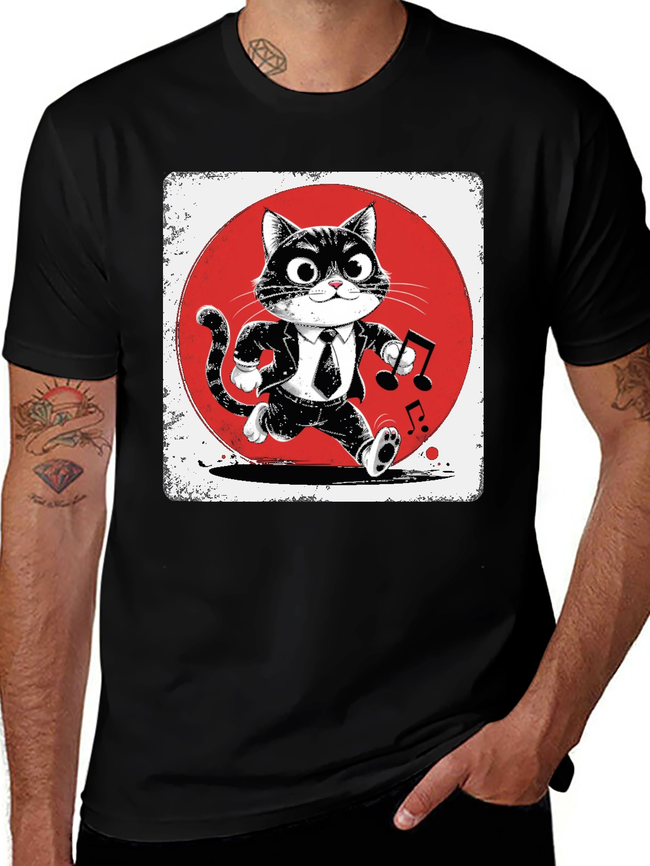 Variant 12 of Cool Cat Musician T-Shirt