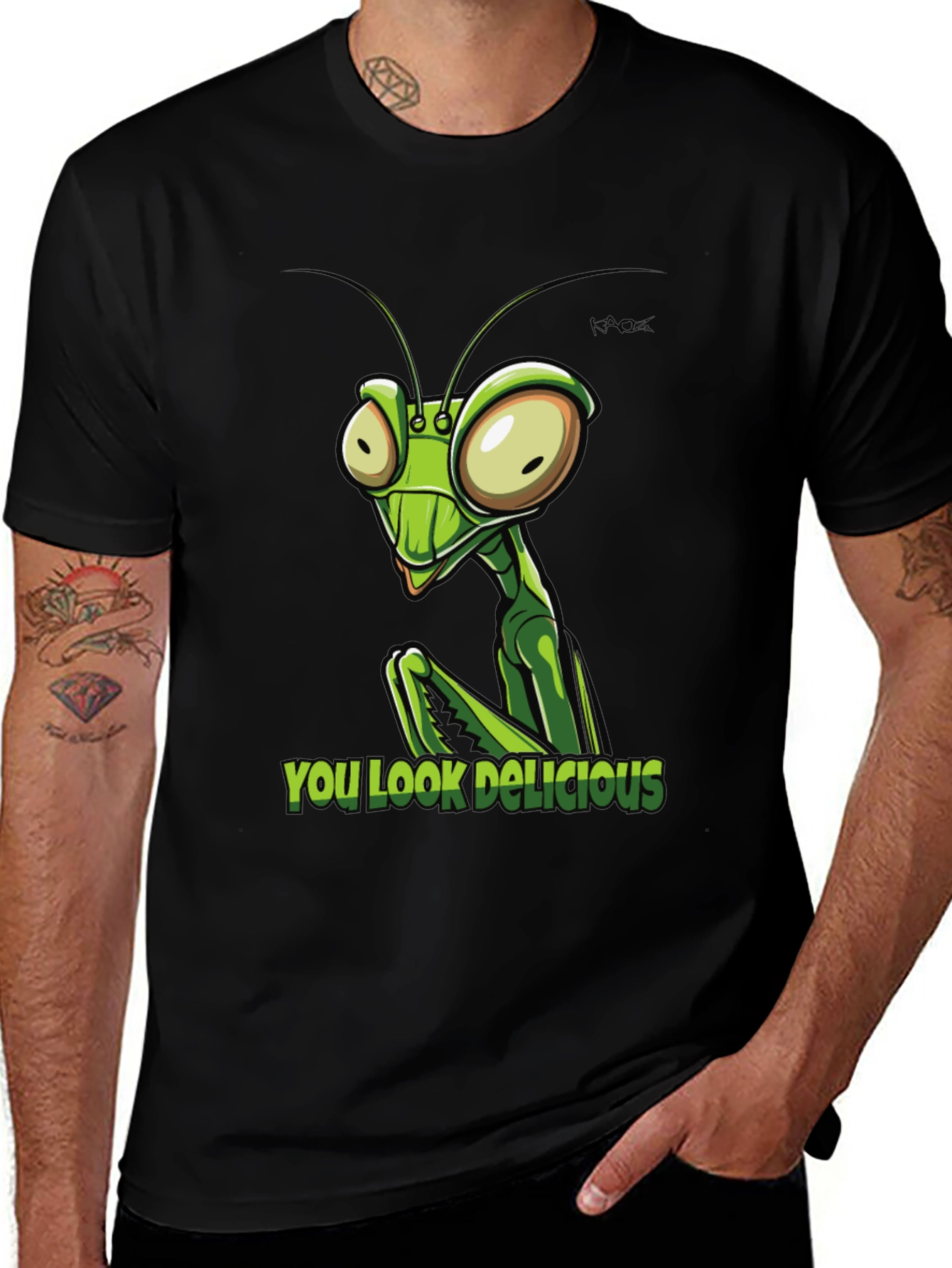 Variant 12 of Praying Mantis "You Look Delicious" Graphic Tee