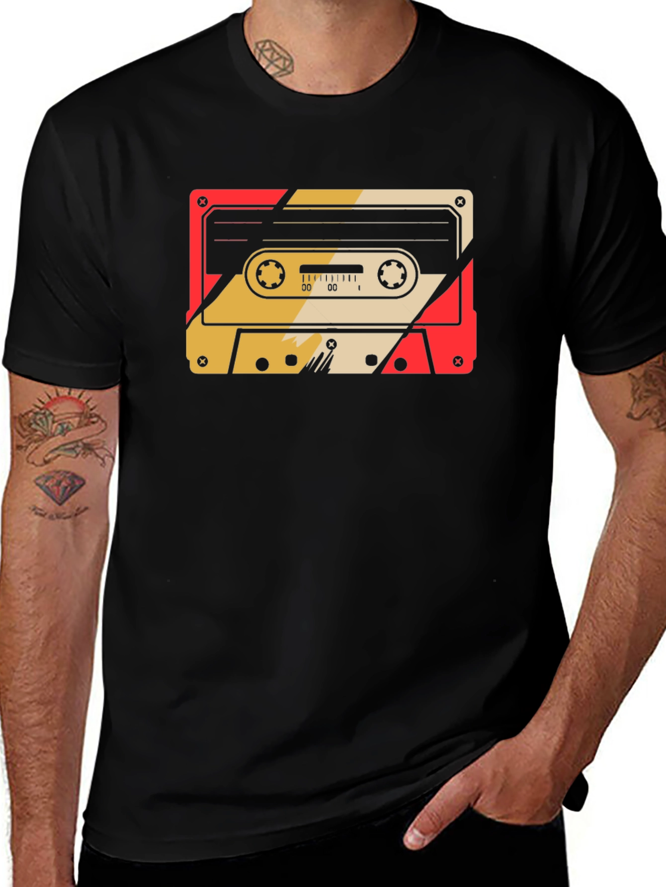 Variant 11 of Retro Cassette Tape Graphic Tee - Classic Style