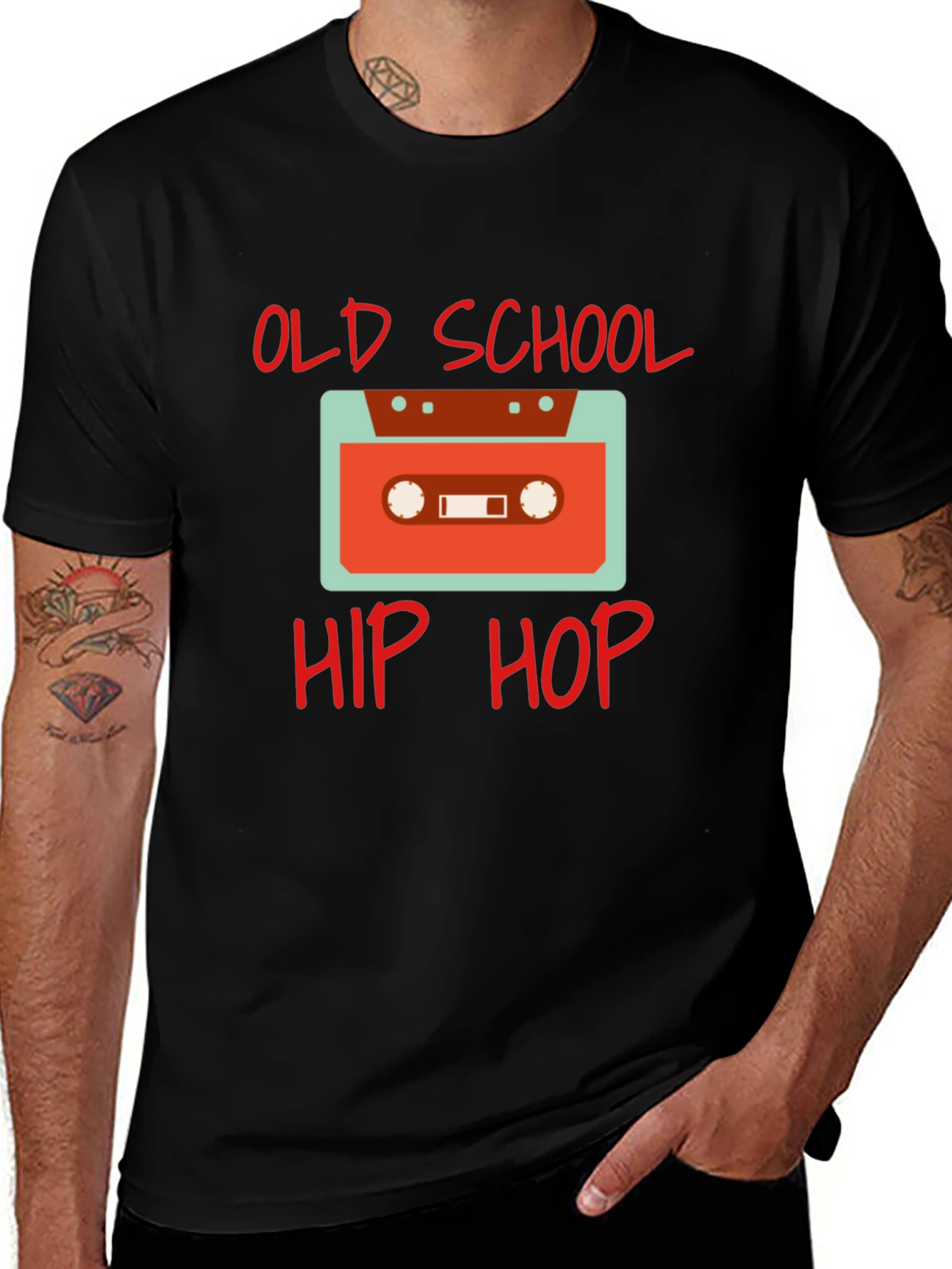 Variant 16 of Old School Hip Hop Cassette Tape Graphic Tee