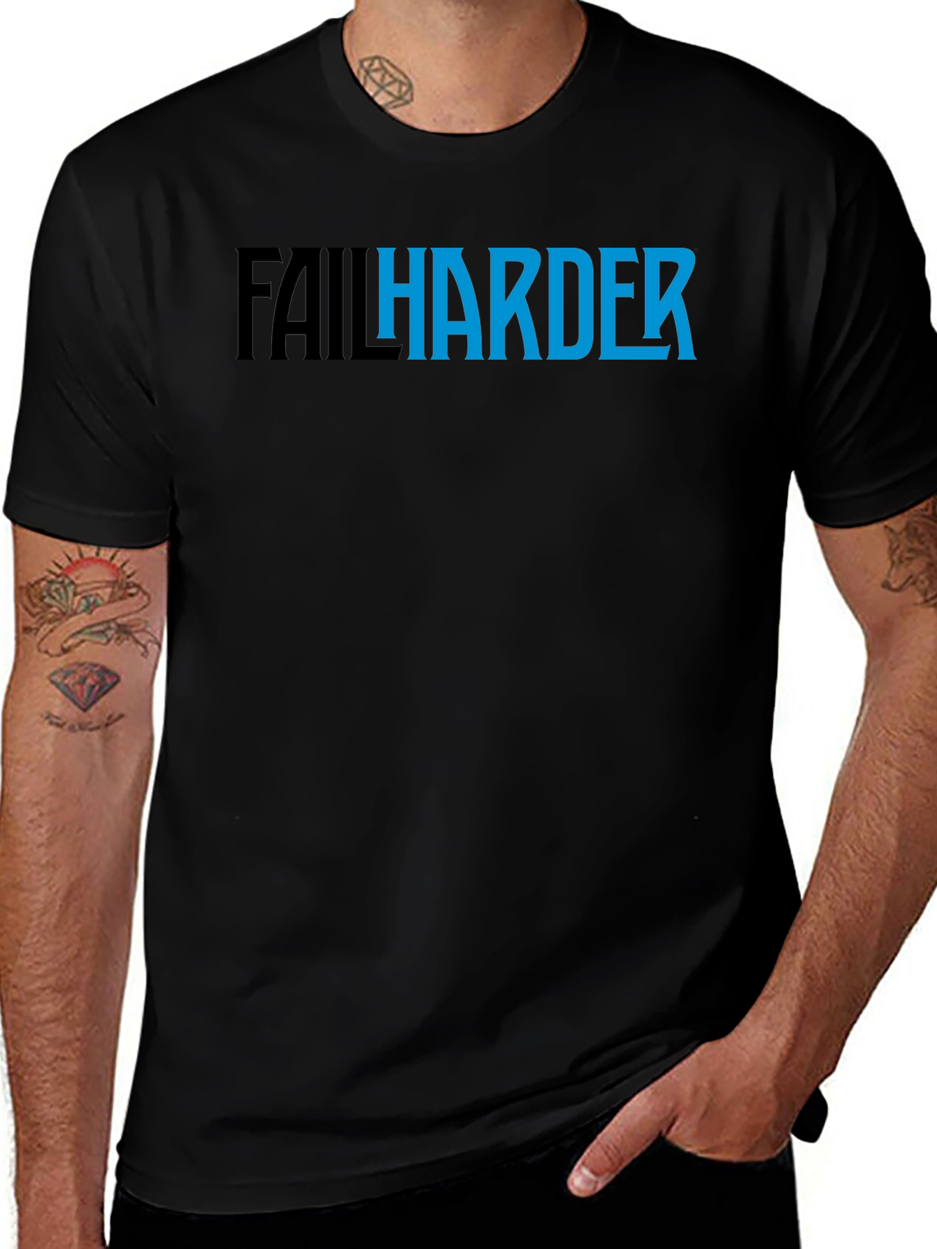 Variant 24 of Fail Harder Graphic T-Shirt - Motivational Tee