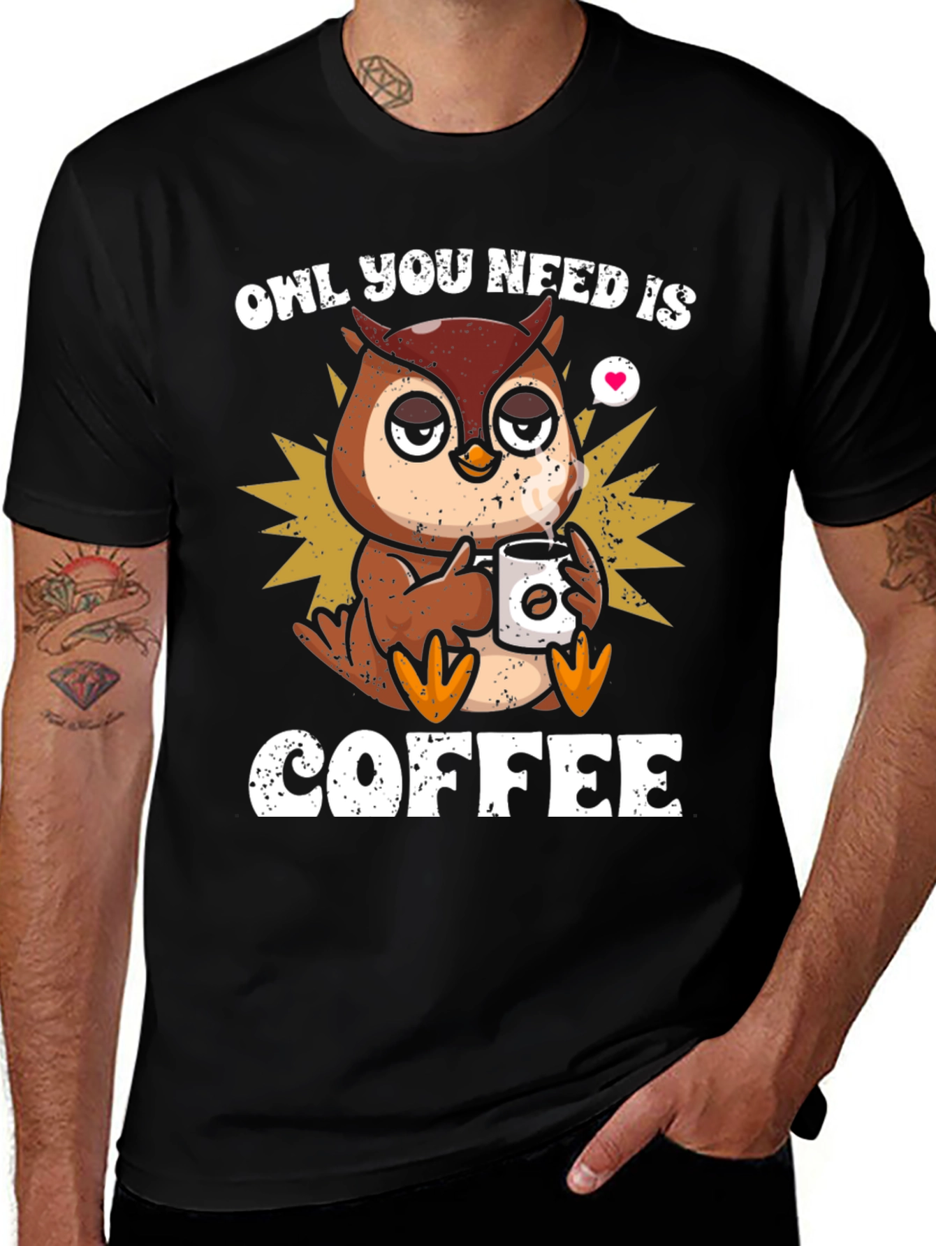 Variant 27 of Owl You Need is Coffee T-Shirt - Unisex Graphic Tee