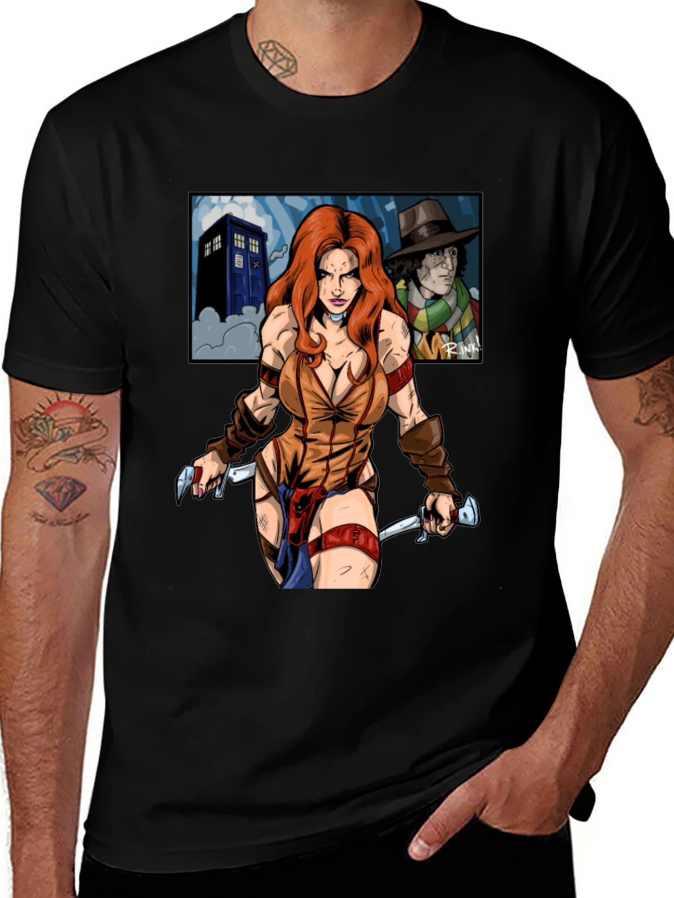 Variant 21 of Warrior Girl Sci-Fi T-Shirt