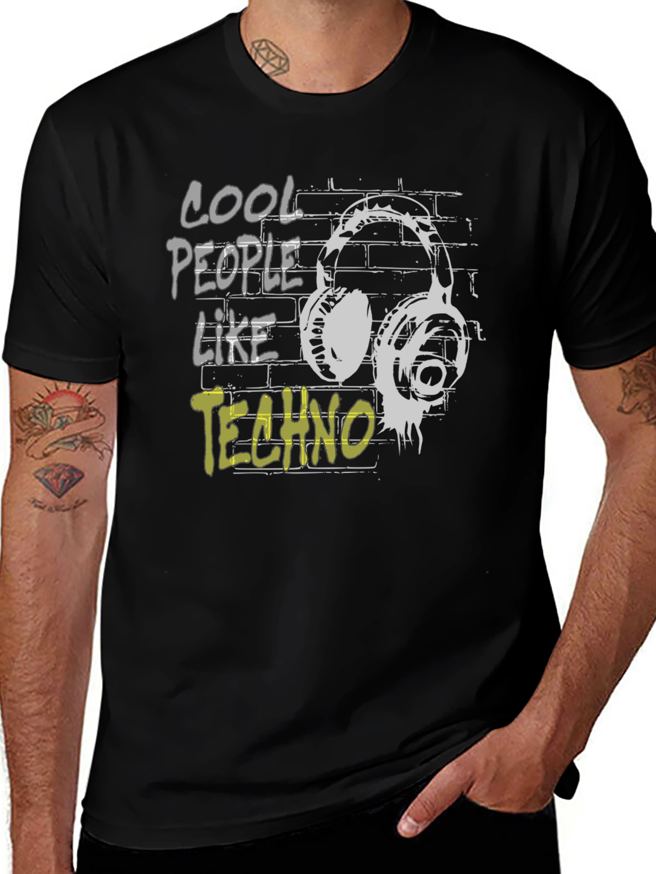 Variant 29 of Cool People Like Techno Graphic T-Shirt