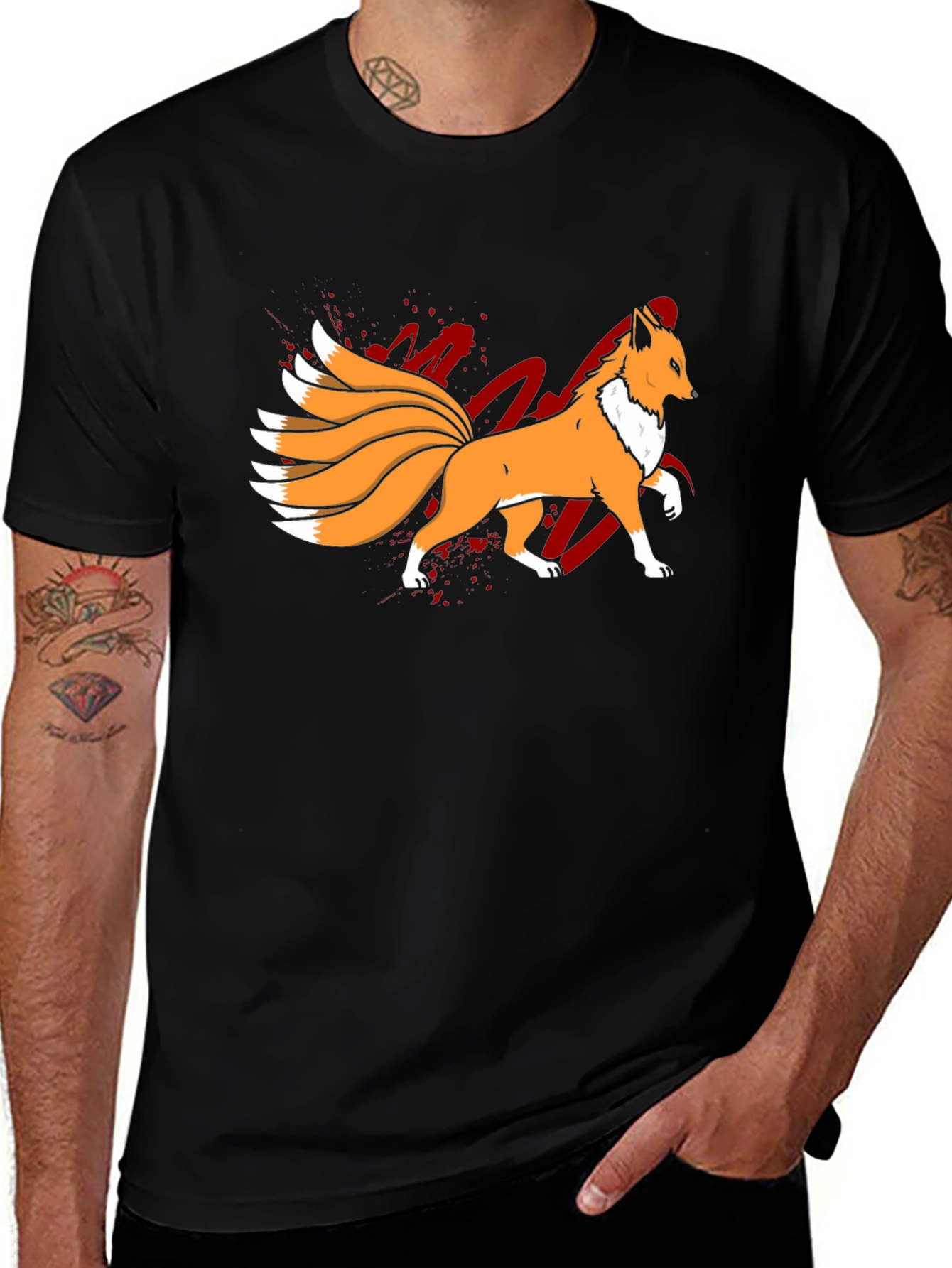 Variant 20 of Nine-Tailed Fox Graphic T-Shirt