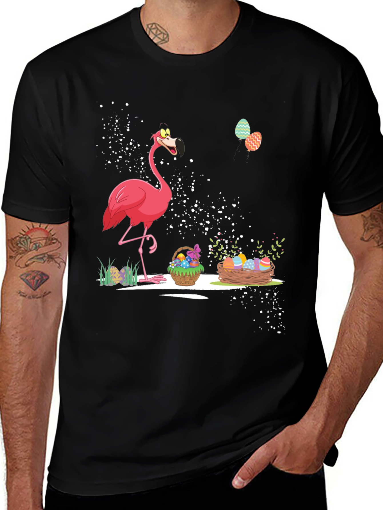 Easter Flamingo T-Shirt - Spring Holiday Tee