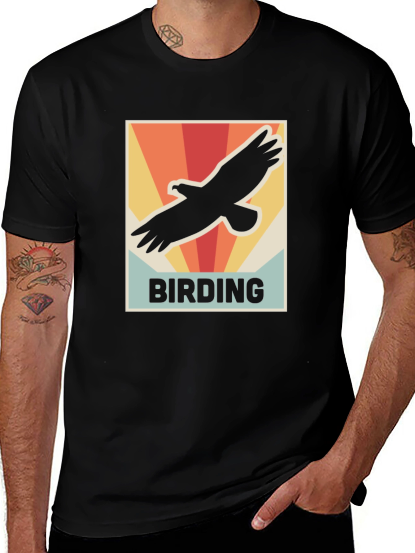 Variant 13 of Birding T-Shirt: Retro Bird Watcher Tee