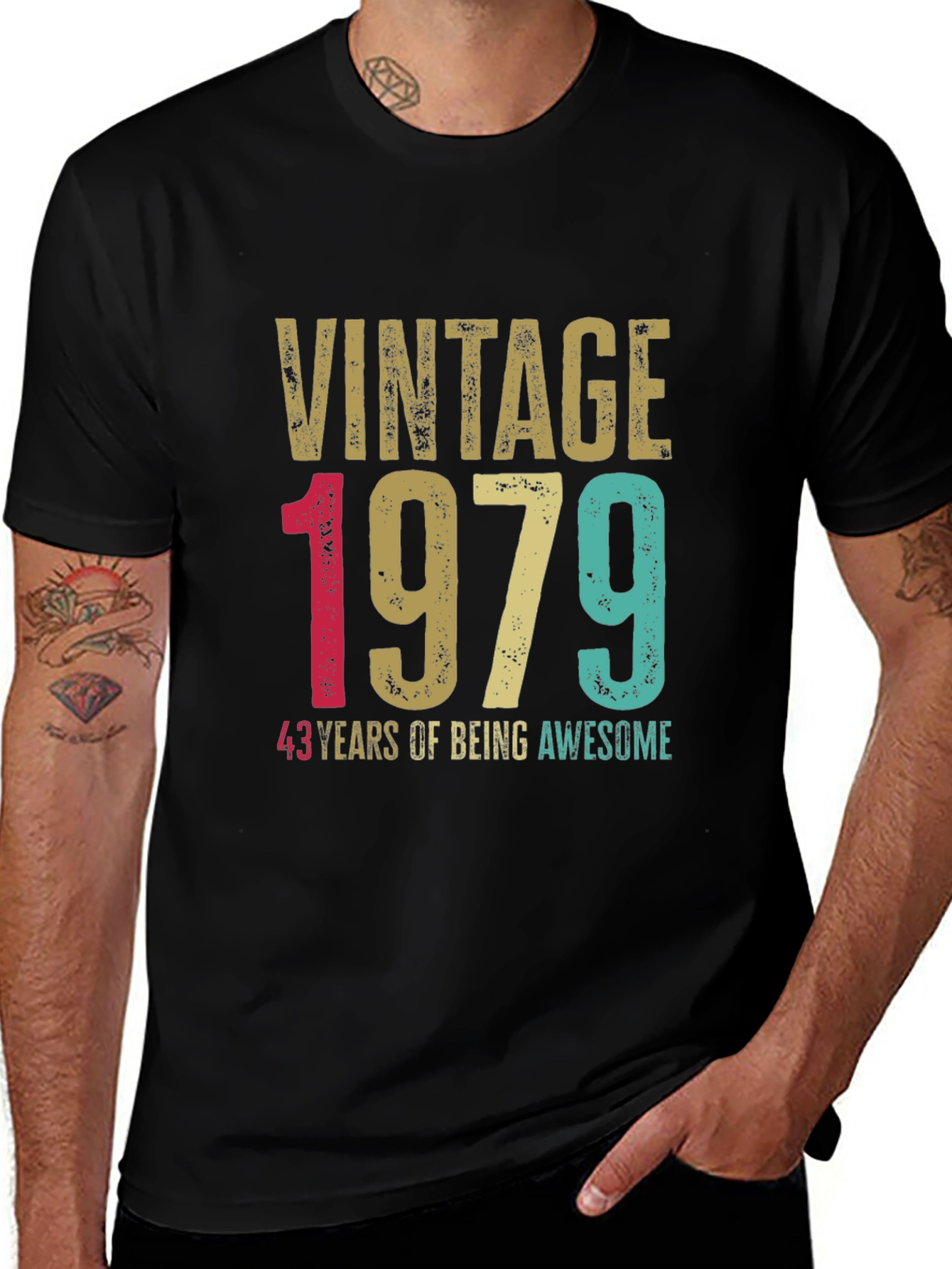 Variant 28 of Vintage 1979 T-Shirt - 43 Years of Being Awesome