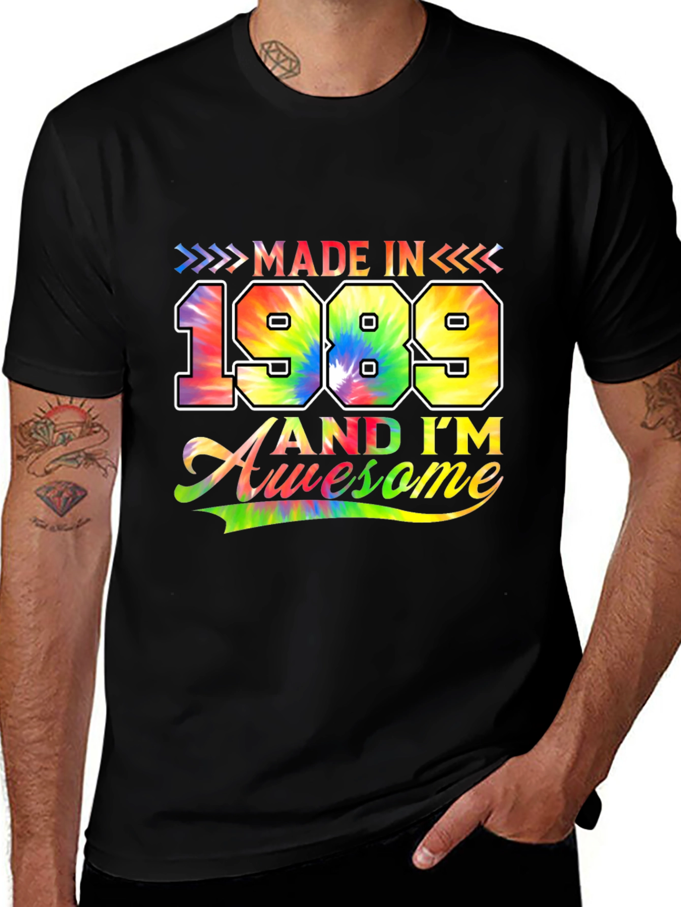 Made in 1989 Tie Dye Graphic T-Shirt