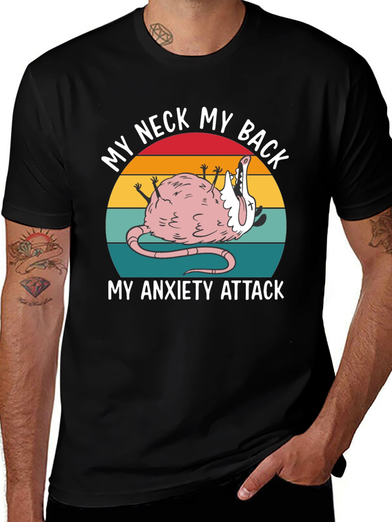 Variant 15 of My Neck My Back Anxiety Attack T-Shirt