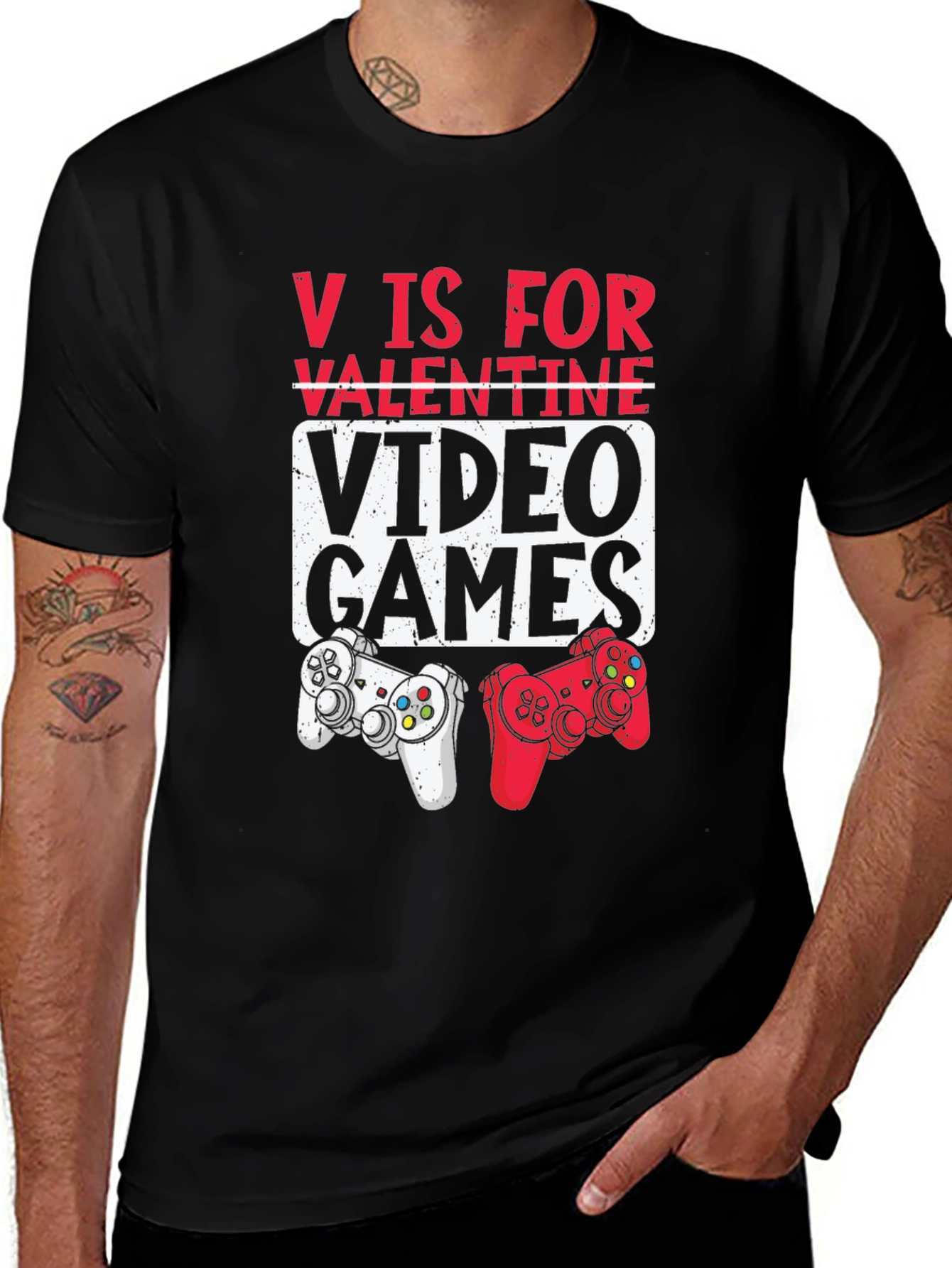 Variant 30 of V is for Video Games T-Shirt, Valentine's Day Gift