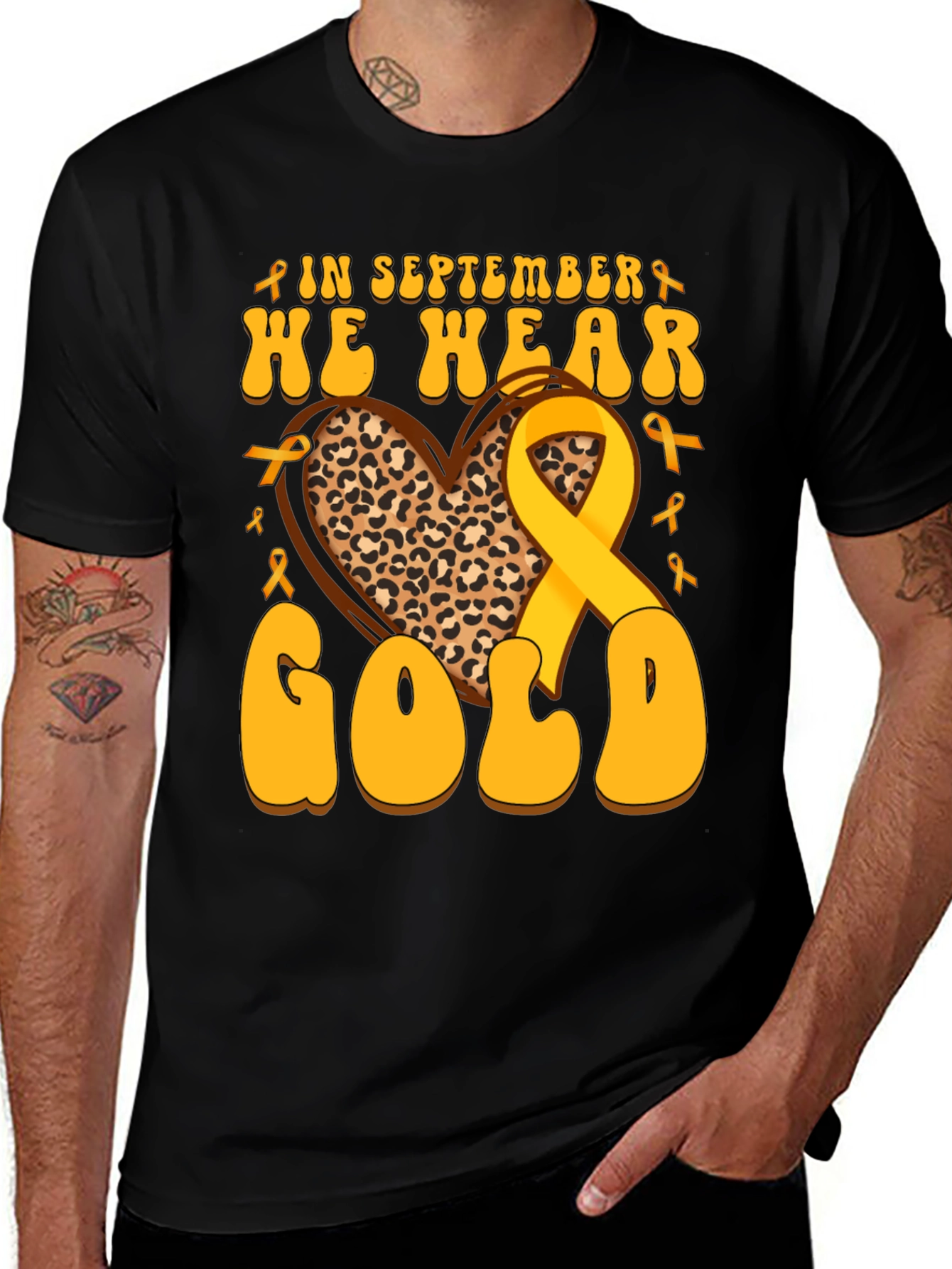 In September We Wear Gold Childhood Cancer Awareness T-Shirt