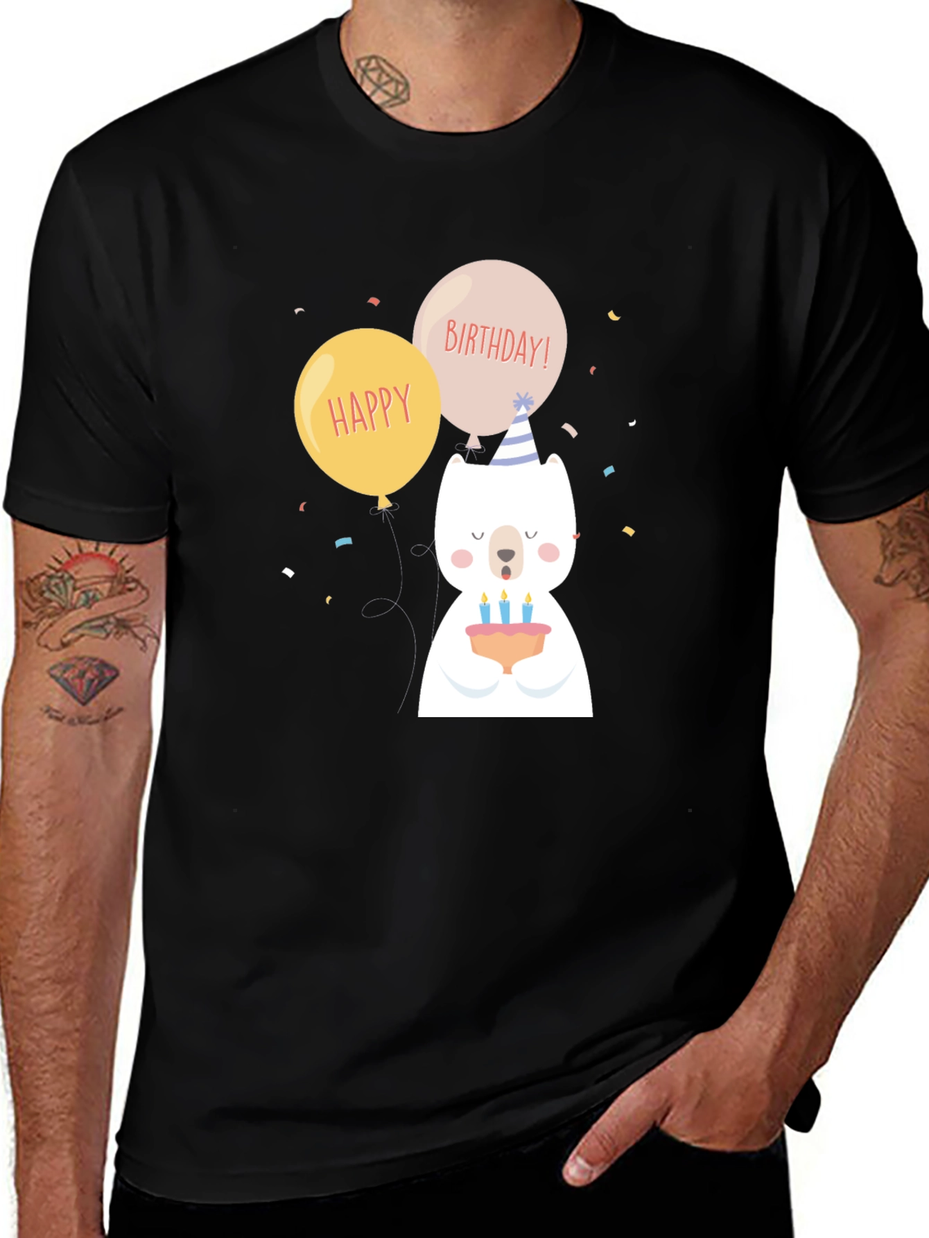 Variant 3 of Birthday Bear T-Shirt - Cute & Fun!