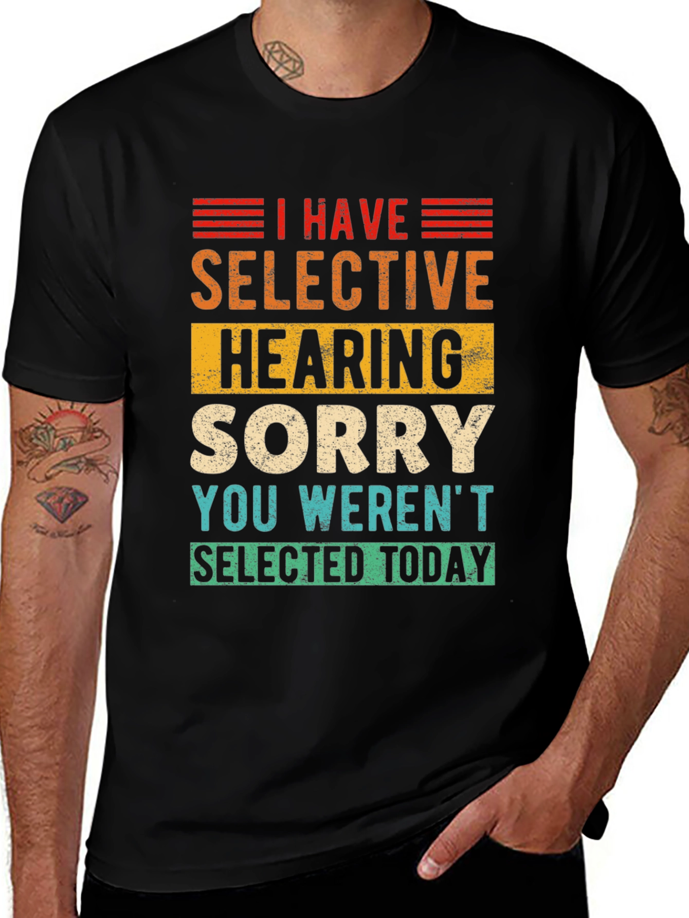 Variant 16 of Selective Hearing T-Shirt - Sarcastic Humor Tee