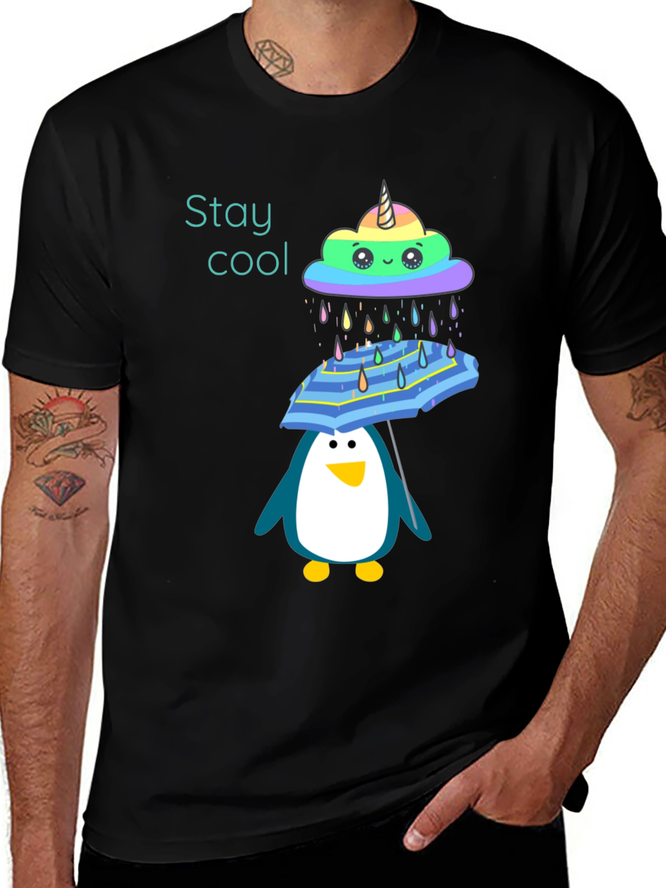 Variant 29 of Stay Cool Penguin Umbrella T-Shirt
