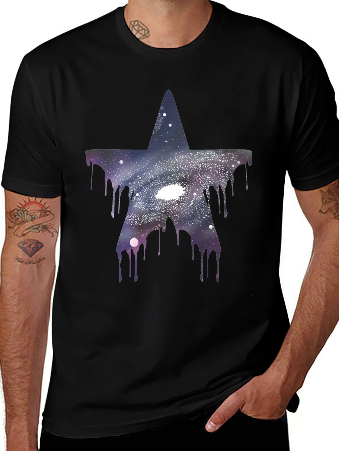 Variant 23 of Galaxy Star Drip T-Shirt - Unique Graphic Tee