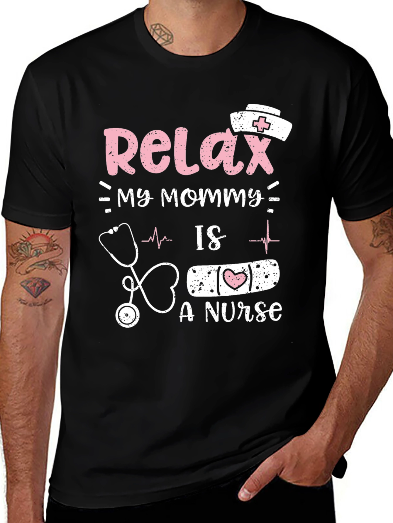 Variant 23 of Relax My Mommy Is A Nurse T-Shirt