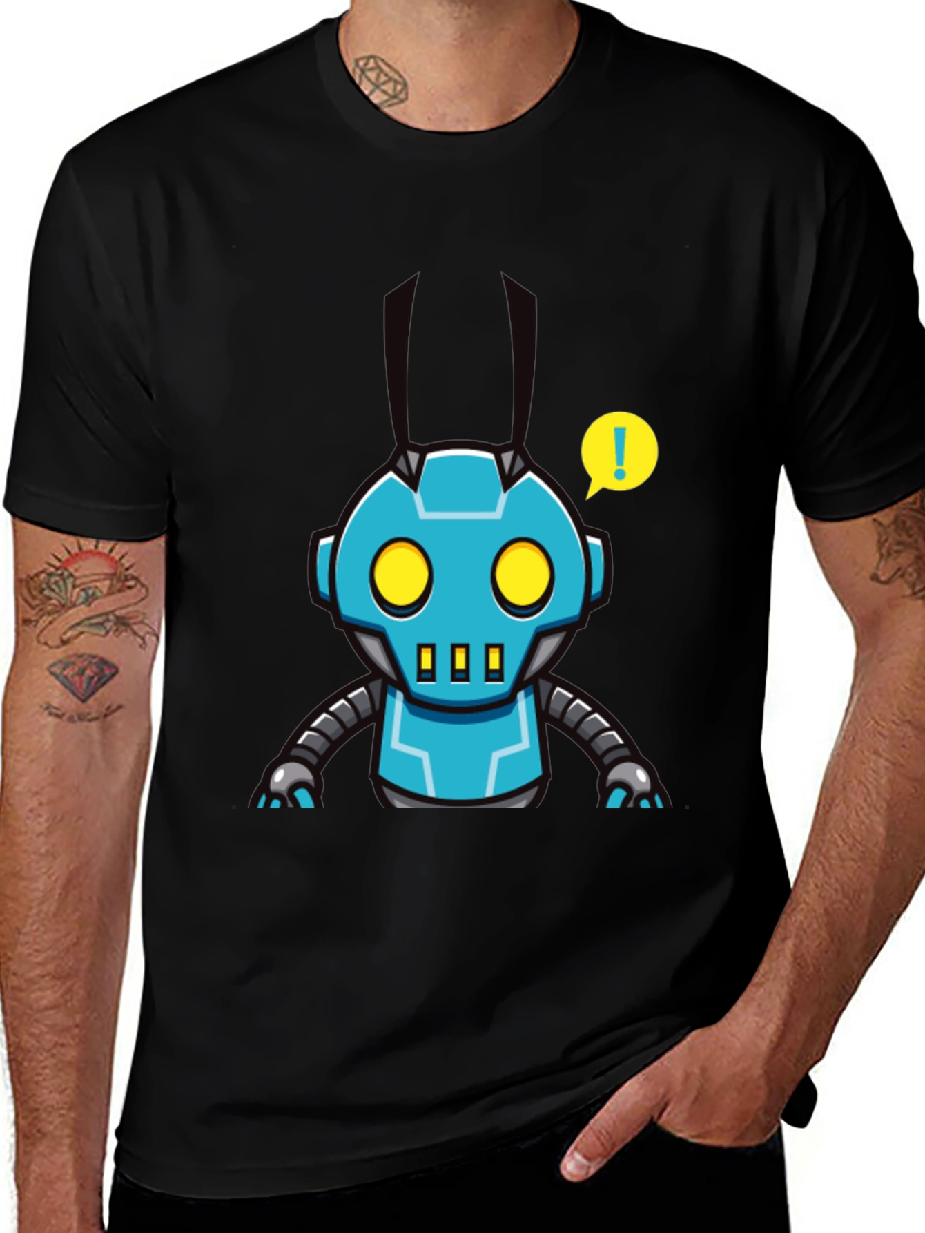 Variant 23 of Robot Graphic T-Shirt - Cool Cartoon Design