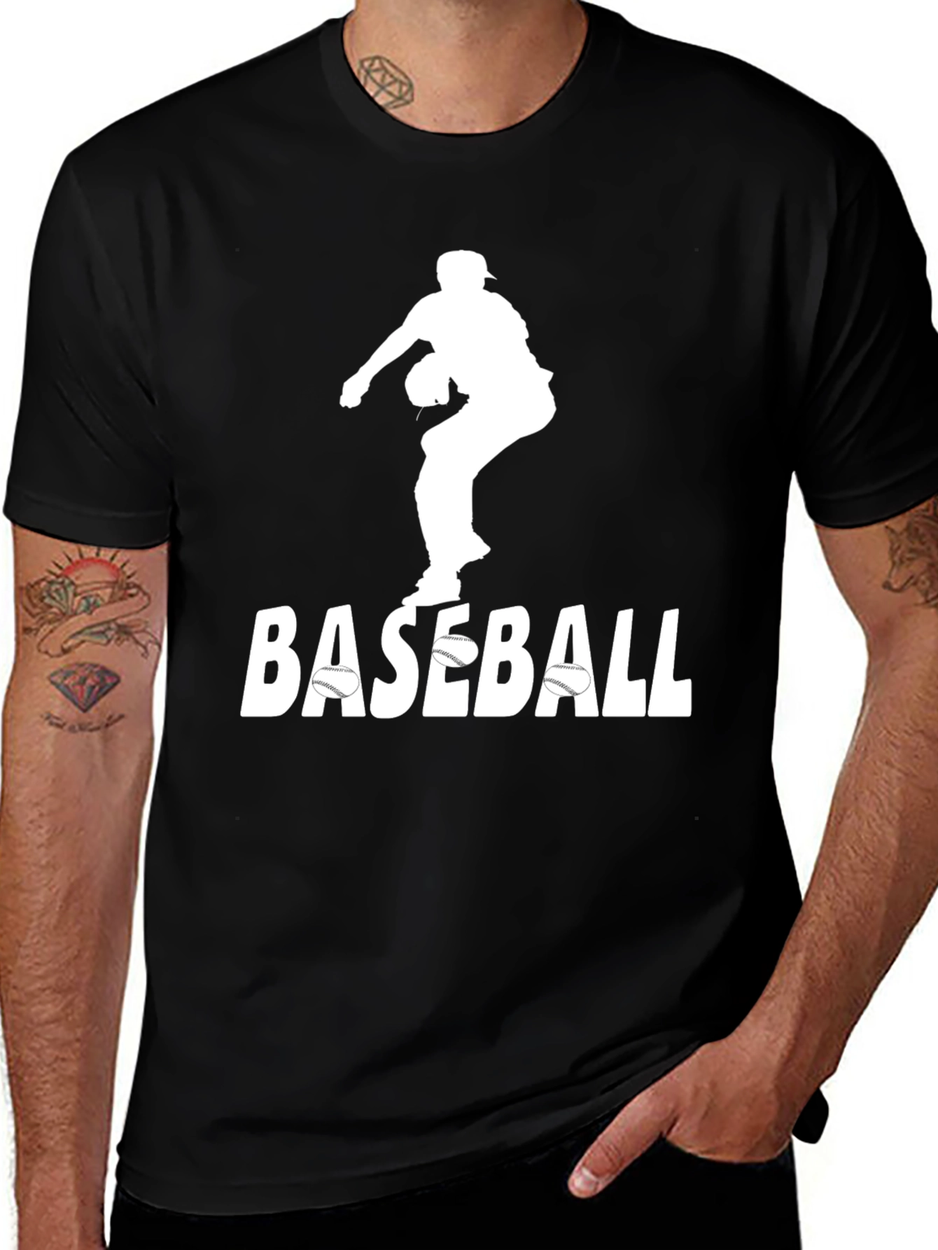 Variant 19 of Baseball Pitcher Graphic T-Shirt