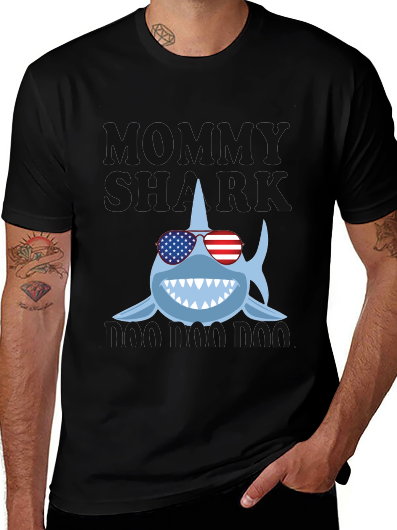 Variant 4 of Shark Patriotic T-Shirt